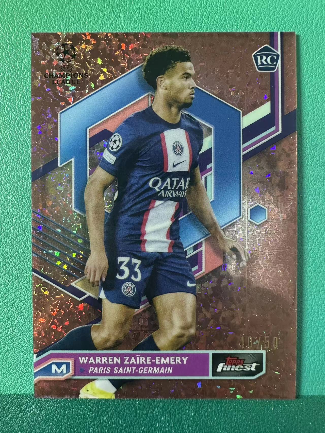 TOPPS 2022-23 UCC Inception Warren Zaïre-Emery Red RC Rookie Auto /10