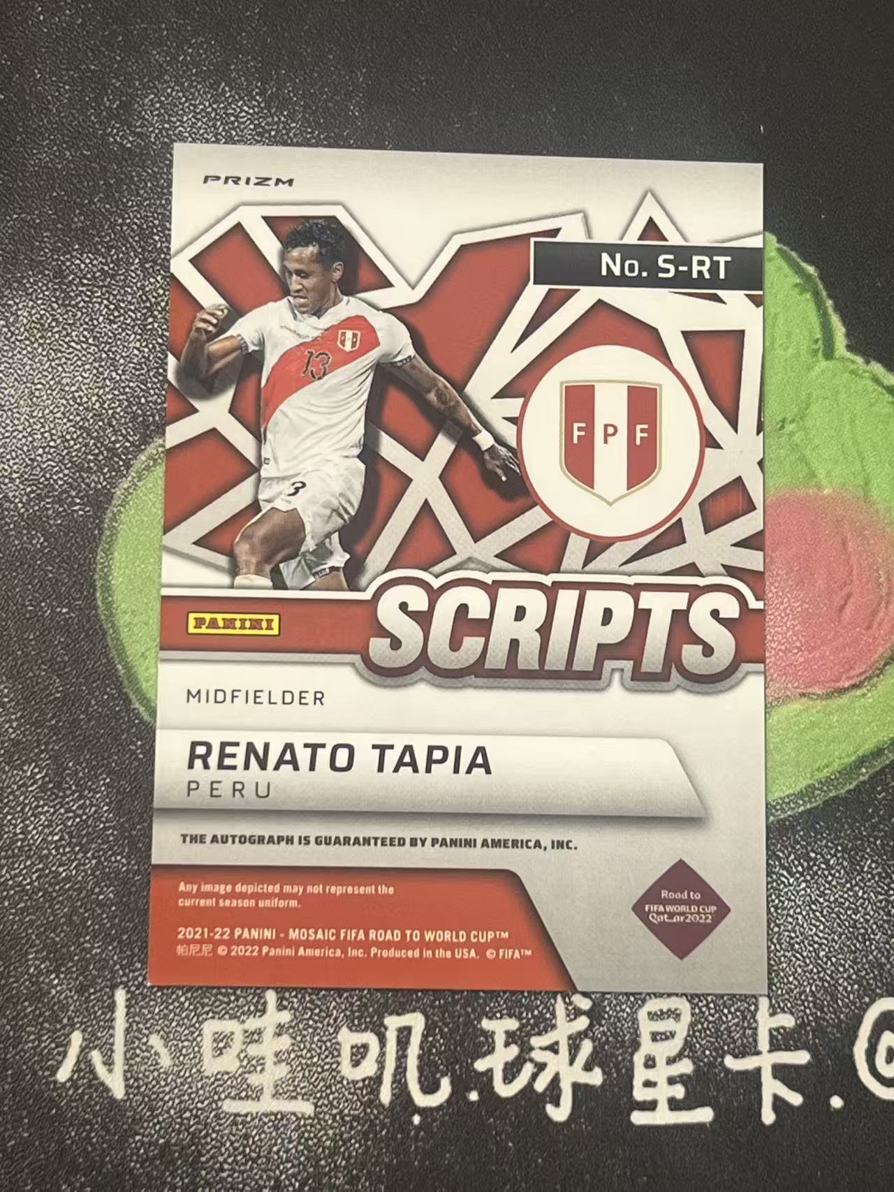 2021-22 Panini Mosaic FIFA Renato Tapia 世界杯 马赛克 秘鲁 雷纳托 塔皮亚 签字 微瑕如图【ZYP代拍】望灯