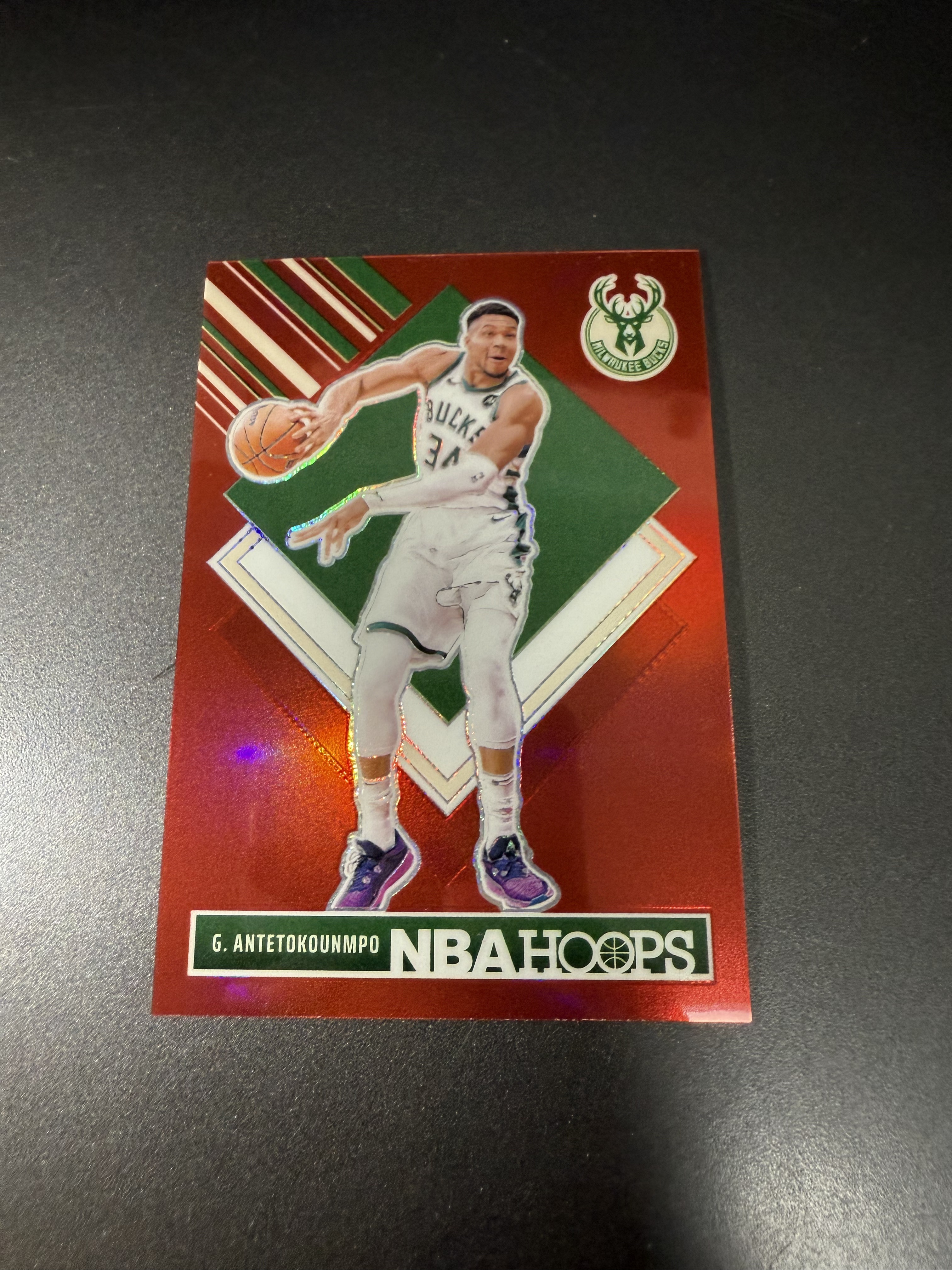 2024-25 Panini NBA Hoops Giannis Antetokounmpo 扬尼斯 阿德托昆博/字母哥 红折 99编 MM
