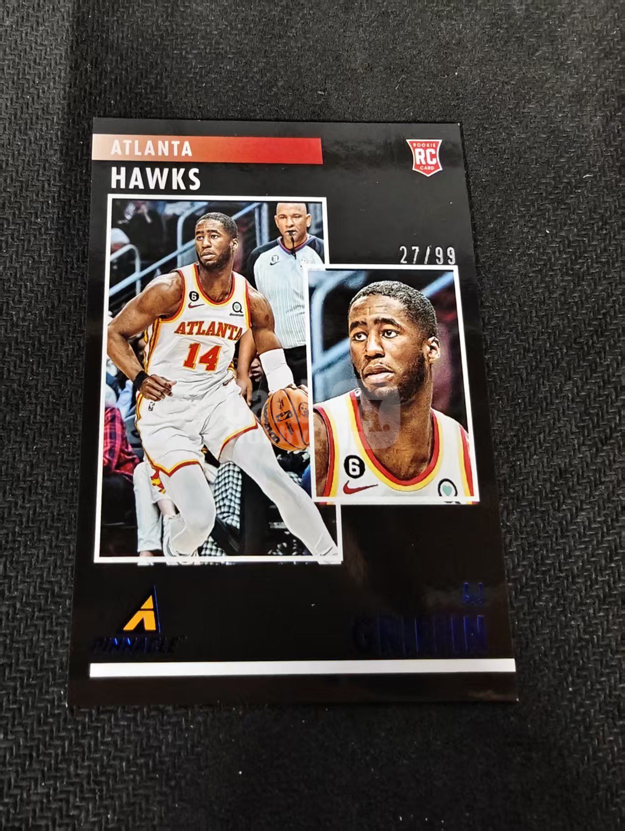 2022-23 panini chronicles pinnacle aj griffin 编年史 巅峰 老鹰 aj 格里芬 rc 新秀 99编 划痕 边角瑕疵