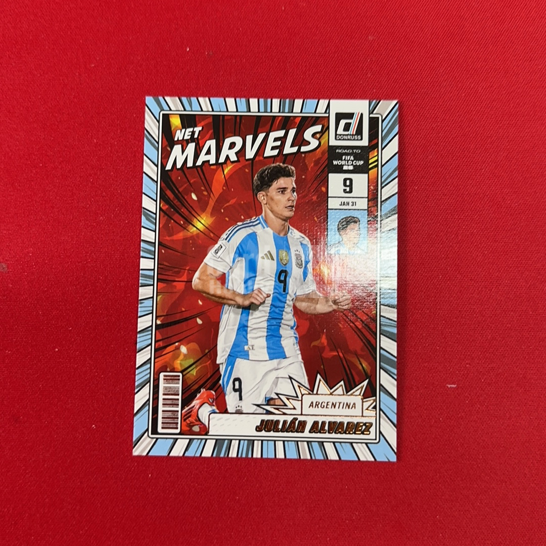 【四喜代拍】2025-26 Panini Donruss 世界杯 杜蕾斯 Julian Alvarez 杜蕾斯 阿根廷 阿尔瓦雷斯 小蜘蛛 漫威特卡 卡品如图(polo)