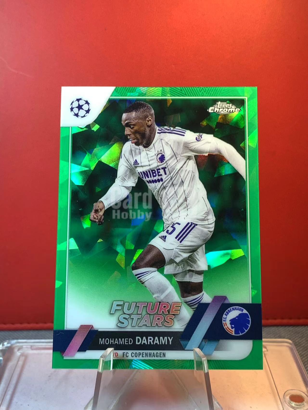 (詹叔代拍)2022-23 Topps Chrome Mohammed Daramy 欧冠蓝宝石 穆罕默德 达拉米 58/70编 绿碎冰折 流浪者 顺丰寄付 泰山