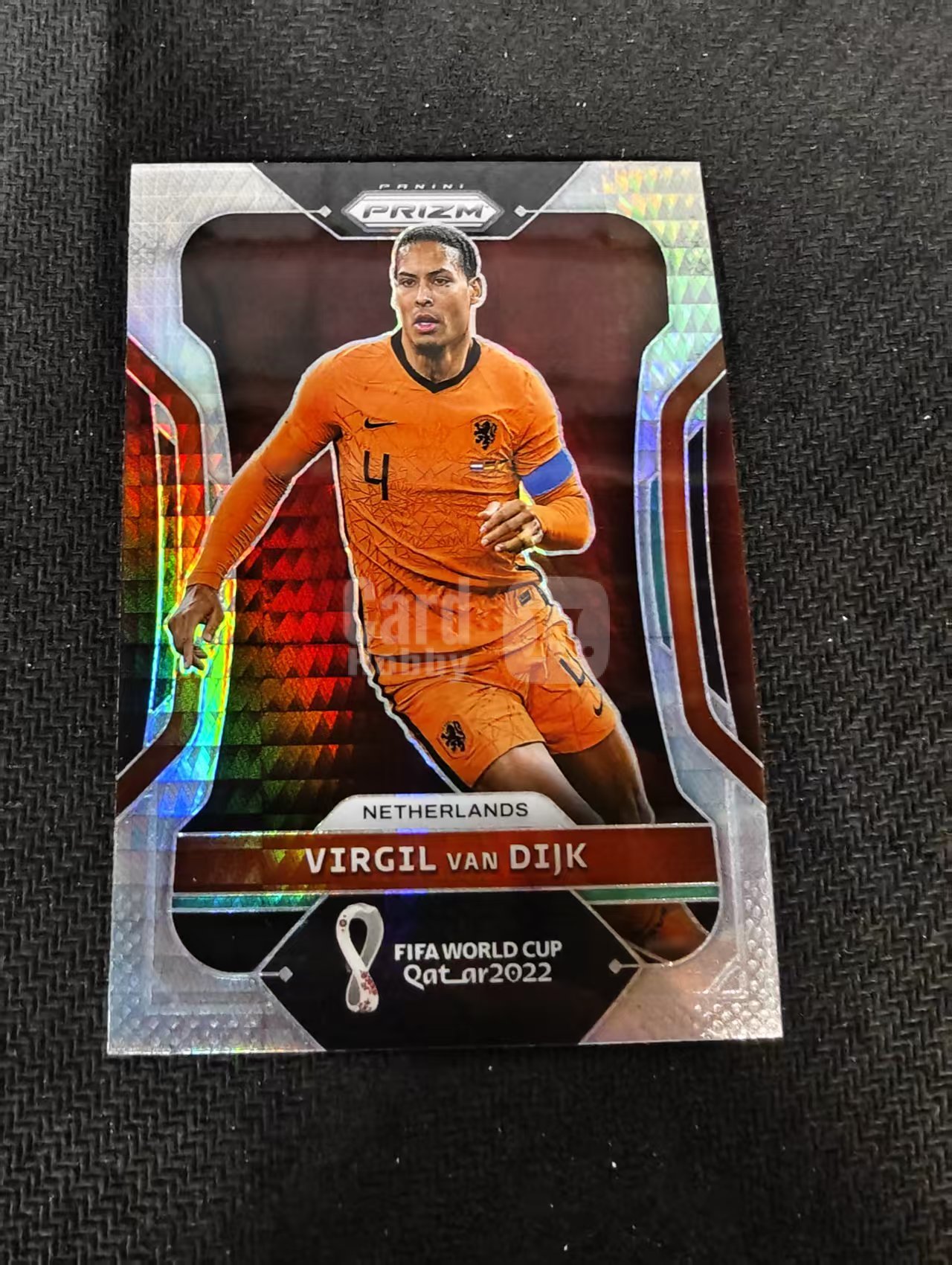 2022 panini prizm virgil van dijk 世界杯 荷兰 范戴克 hyper折 划痕 边角瑕疵 #163
