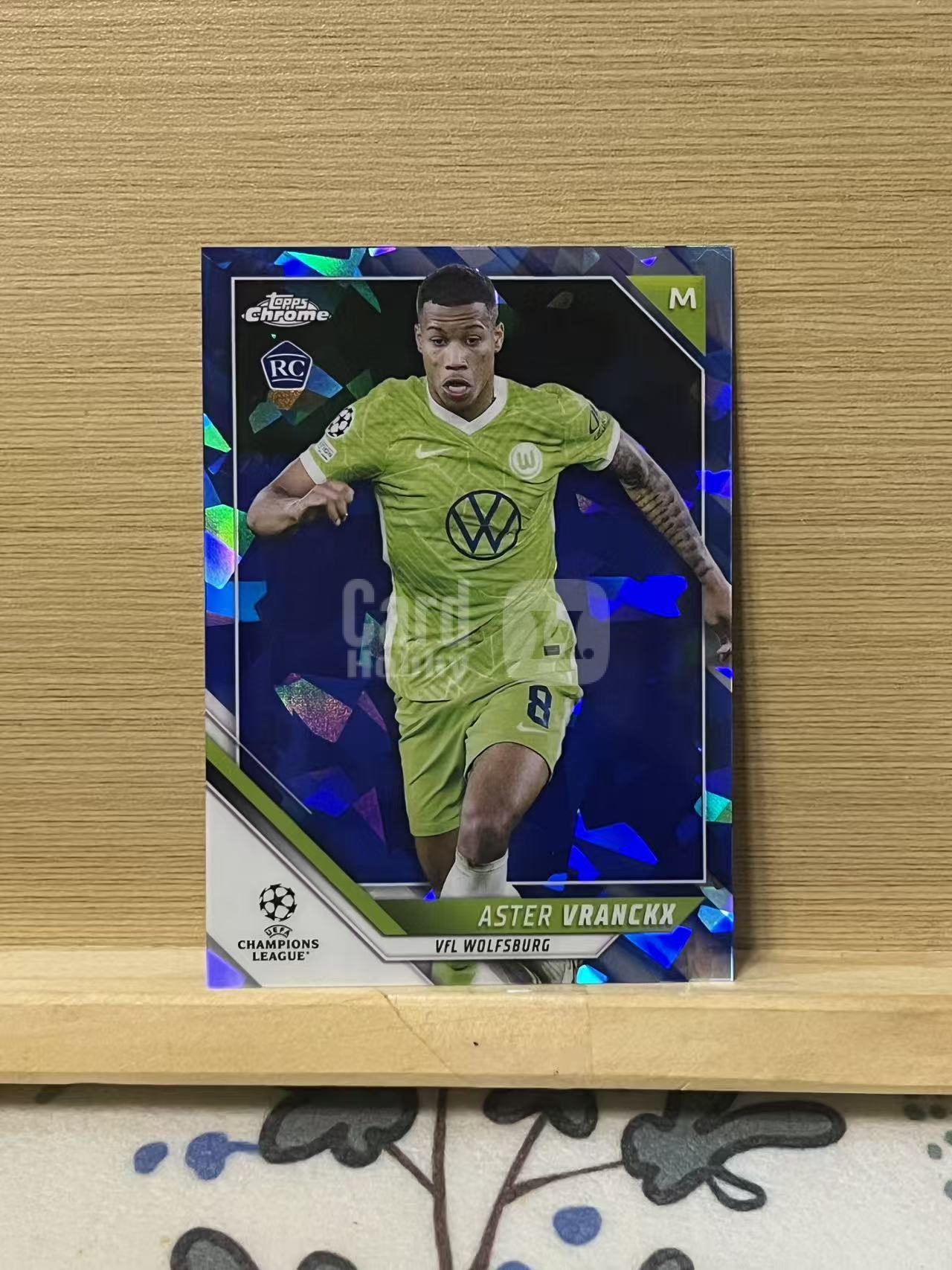 2022 Topps Chrome Aster Vranckx RC 弗兰克斯 新秀 沃尔夫斯堡 银折 蓝宝石 欧冠 实卡精美 卡品如图 LZL6