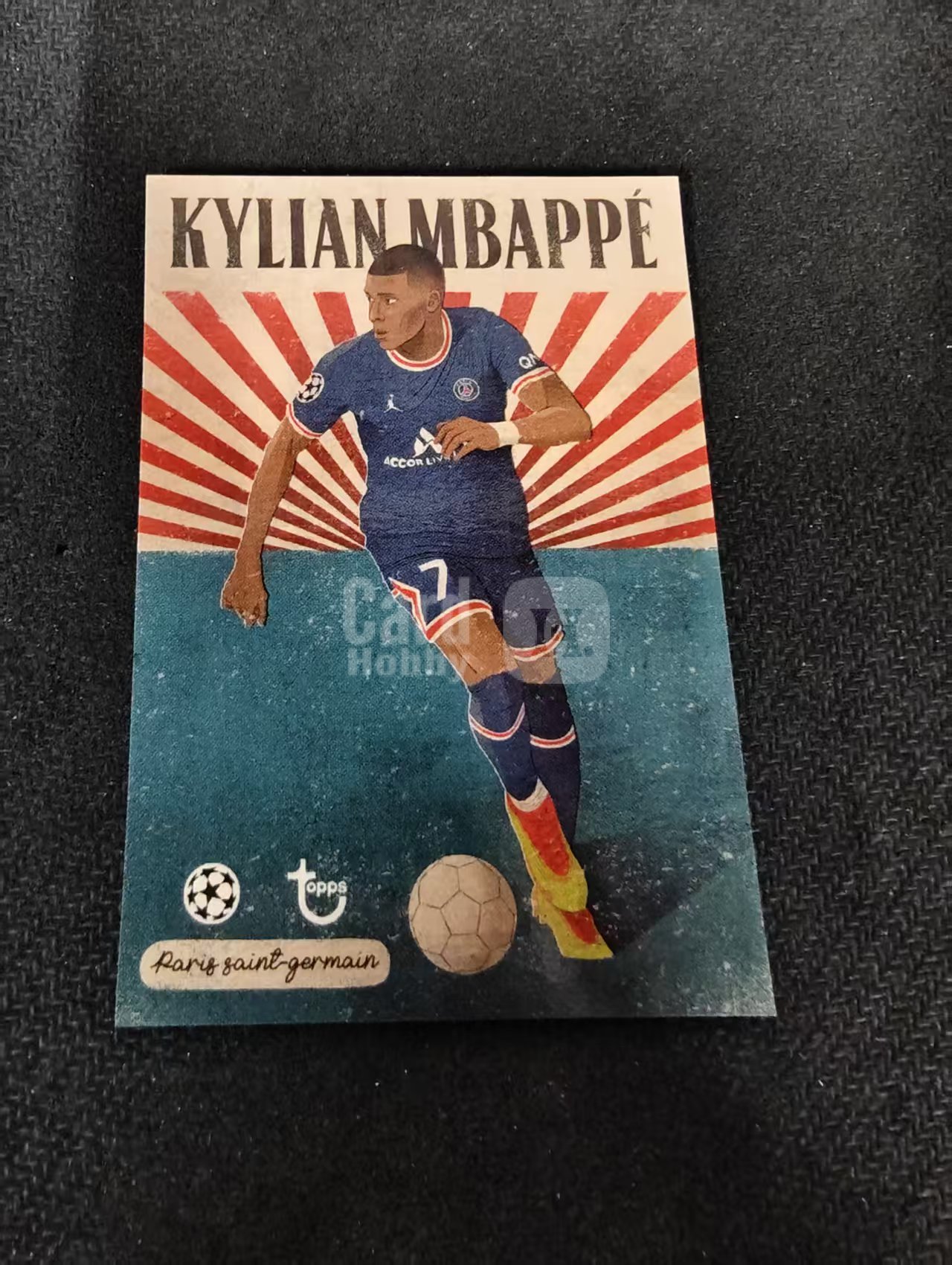 2021 topps deco kylian mbappe 德科 欧冠 巴黎圣日耳曼 姆巴佩 漫画 特卡 瑕疵如图
