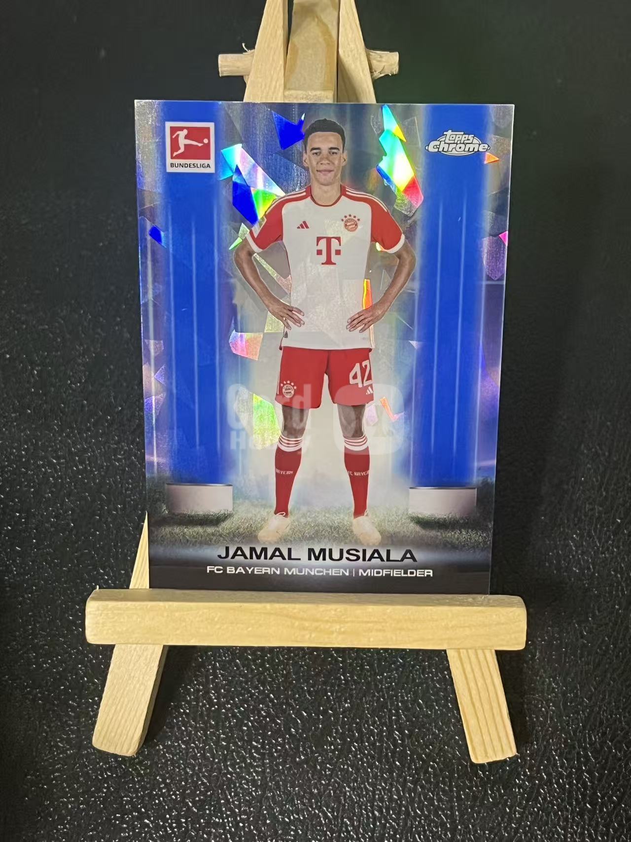 2024 Topps Chrome Jamal Musiala 穆夏拉 拜仁 特卡 德甲 蓝宝石 银折 实卡精美 卡品如图 L15