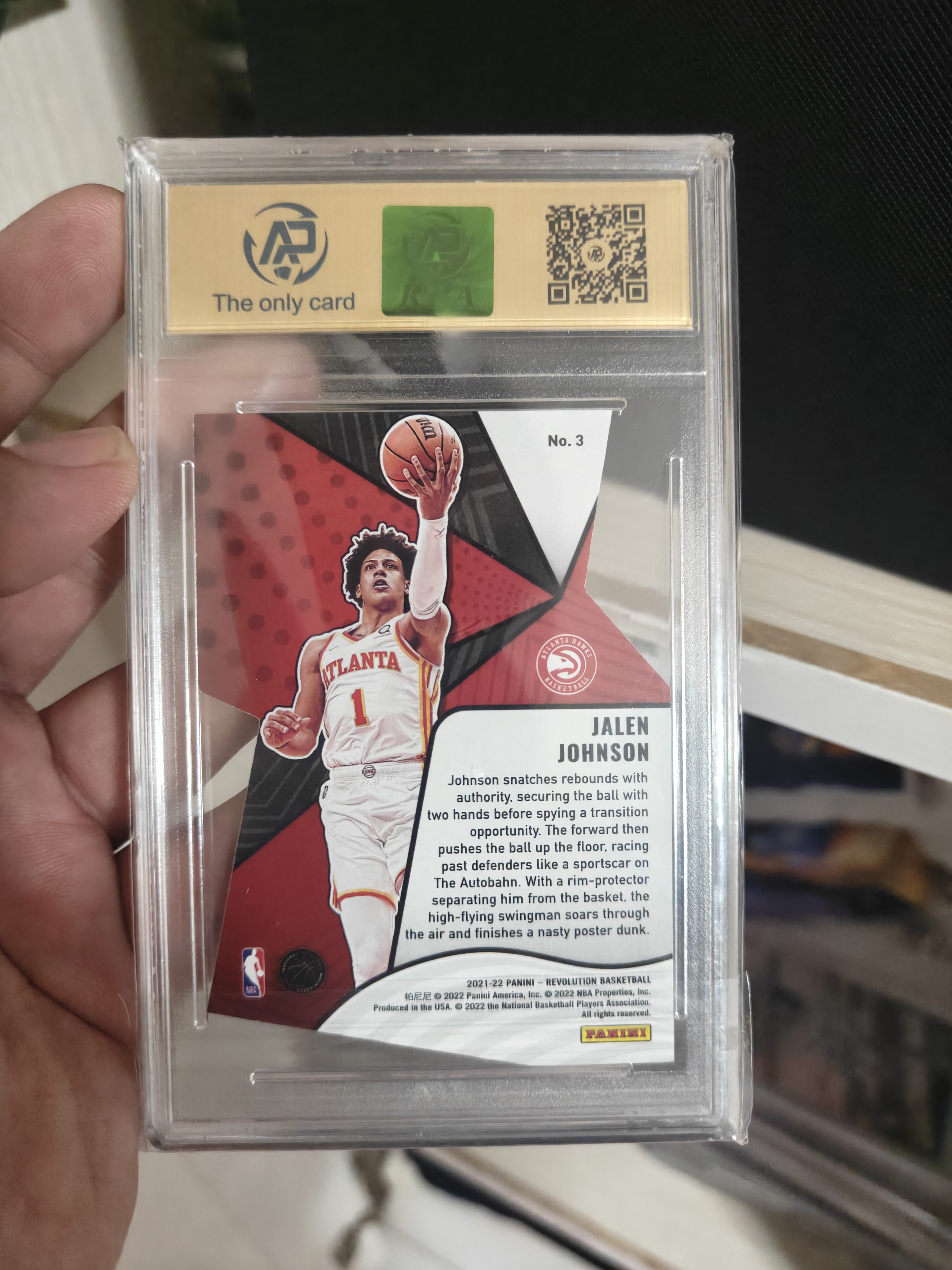 2021-22 Panini Revolution Jalen Johnson RC #3 BGS9 rookie 新秀年 选秀年 RC 切割 异形 折射 杰伦 约翰逊 老鹰 革命