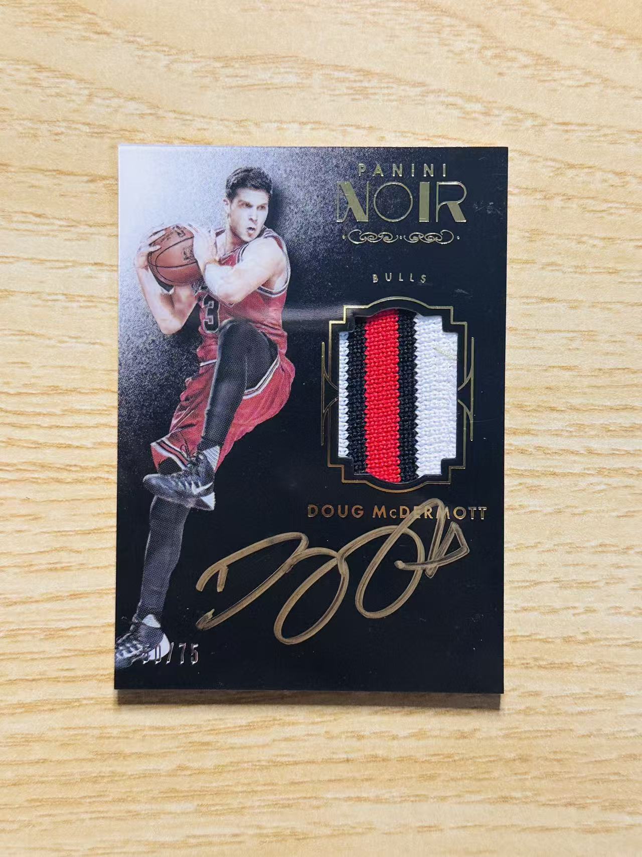 2015-16 Panini Noir Sean McDermott 嘿嘿代卖 诺尔 肖恩 麦克德莫特 新秀 RC 签字 卡签 RPA 75编 金笔 公牛 收藏必备