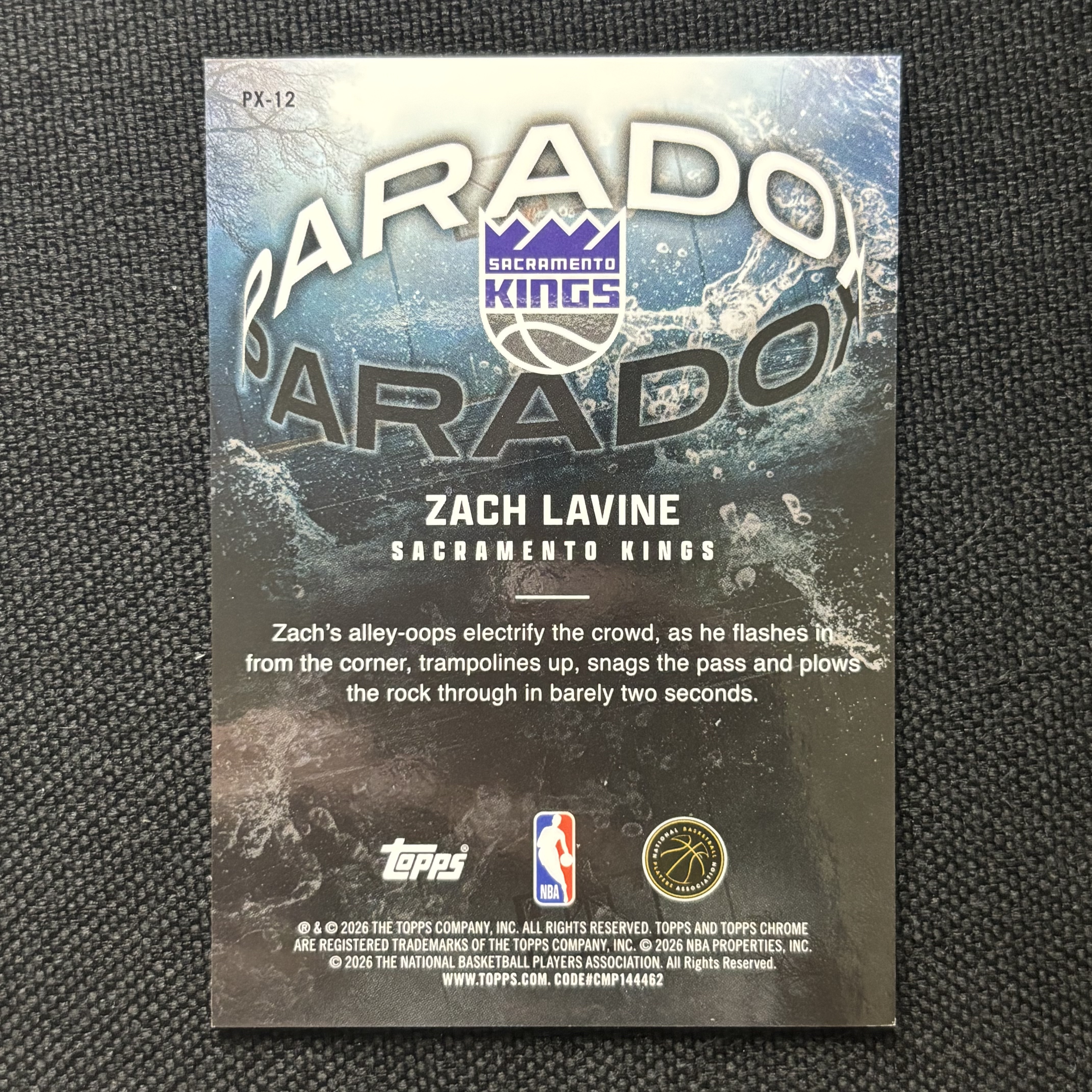 2025-26 Topps Chrome Zach LaVine 扎克拉文 大比例ssp 悖论Paradox 折射 国王 微瑕看图【小涛代卖】#冠希