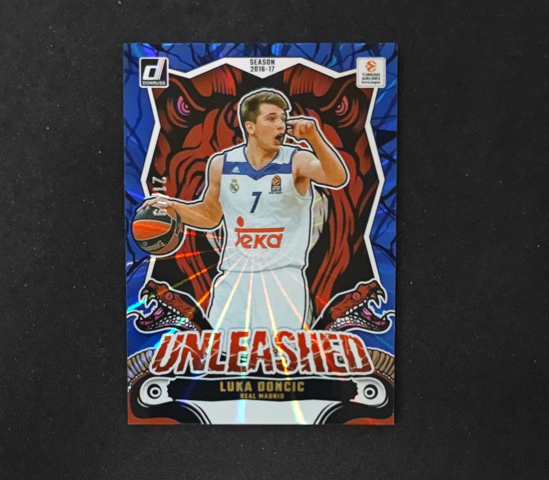 2024-25 Panini Donruss Luka Doncic 【SC拍卖】杜蕾斯 欧洲联赛 东契奇 特卡 49编 蓝佛光 收藏必备(我科)
