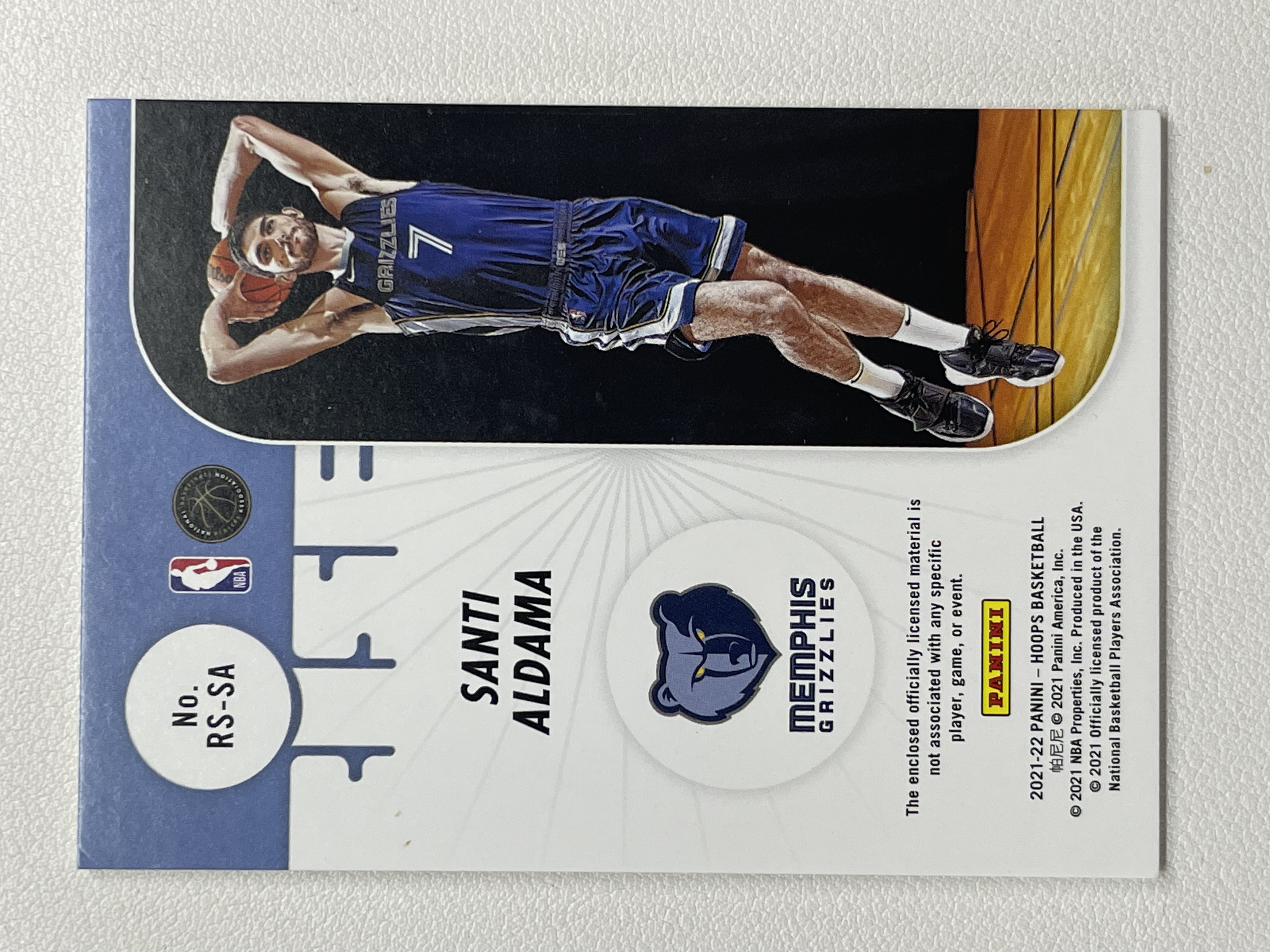 【天秤座拍卖到卡预付85%】2021-22 Hoops 灰熊 Santi Aldama 阿尔达马 新秀 rc 球衣 卡品如图 实卡好看 收藏必备※花儿最美