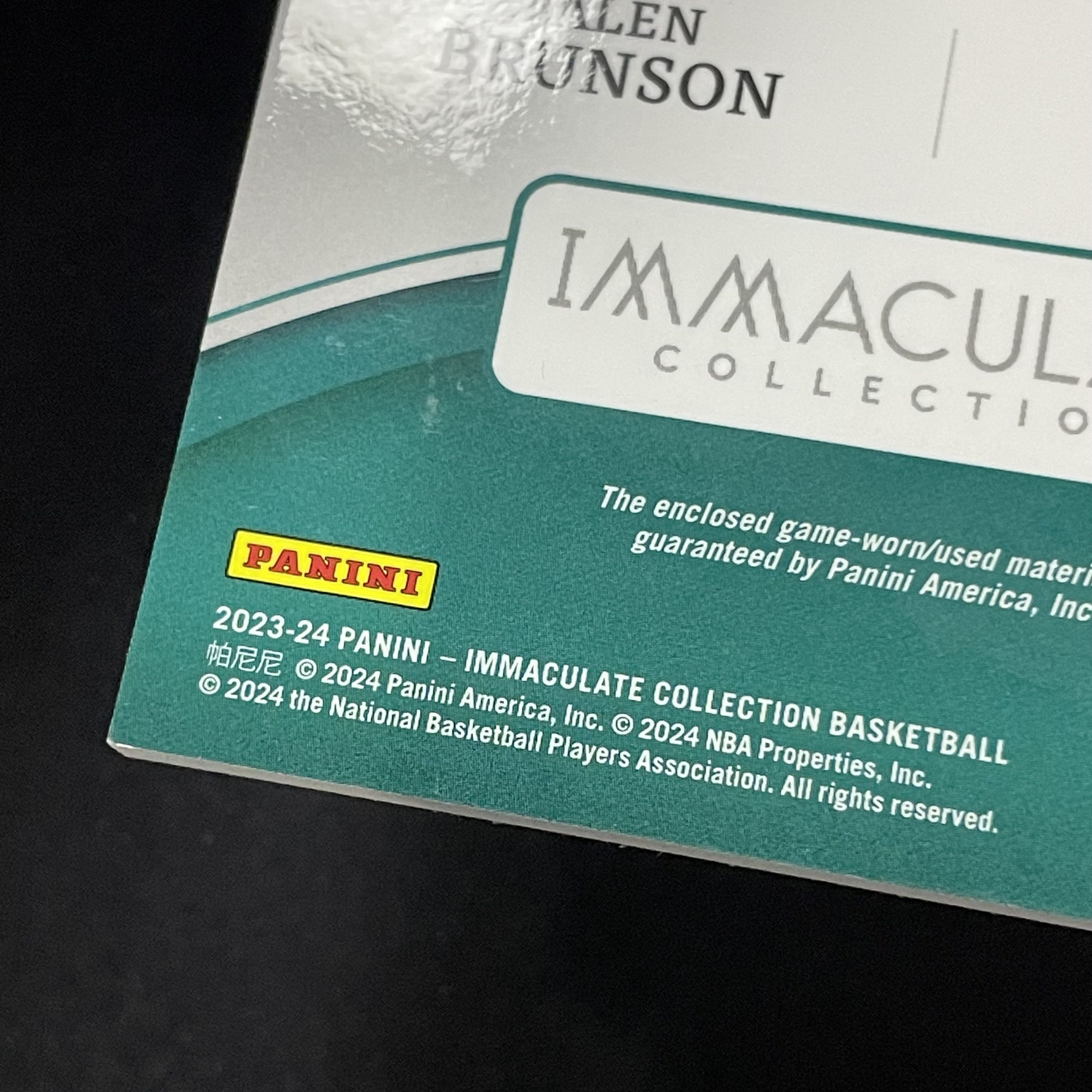 Jalen Brunson 2024-25 Panini Immaculate Collection Green