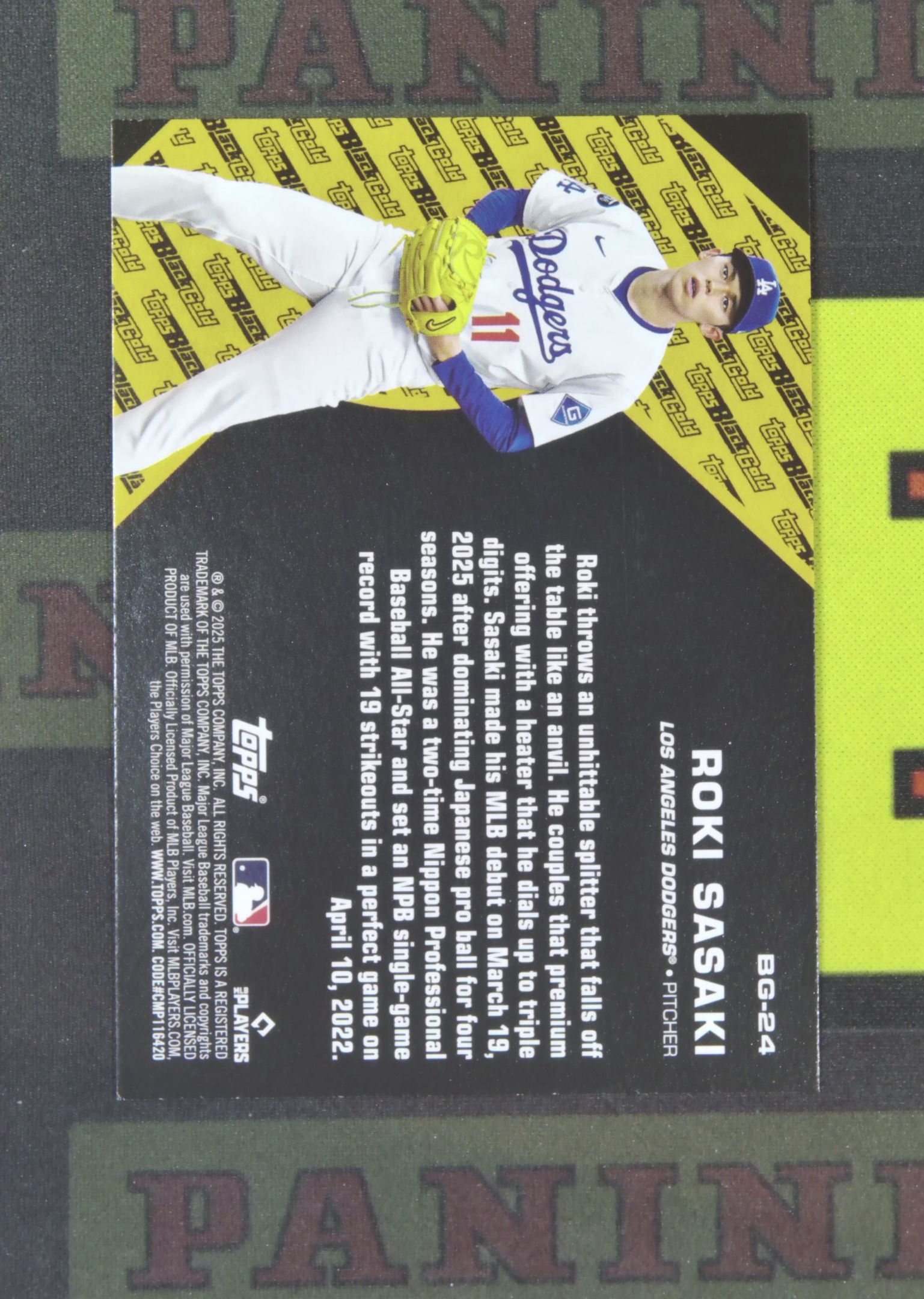 2025 Topps Update Roki Sasaki RC Nirvana Project 佐佐木朗希 洛杉矶道奇 新秀 黑金特卡 卡品如图 收藏必备 吴¥