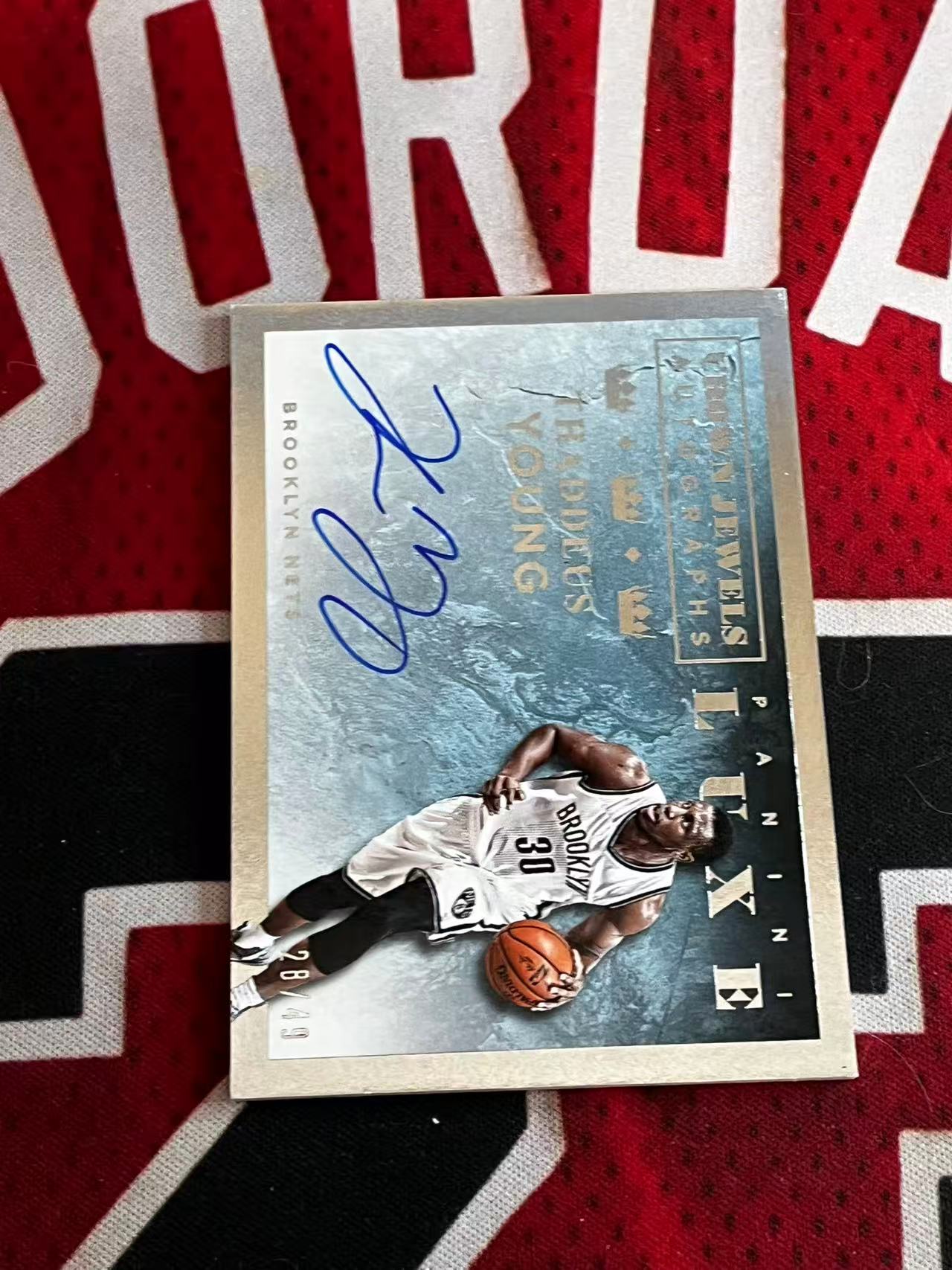 【接寄拍】2015-16 PANINI LUXE 篮网 赛迪斯杨 49编 签字卡 卡签 专收凑套必备【烂臭嘴拍卖】