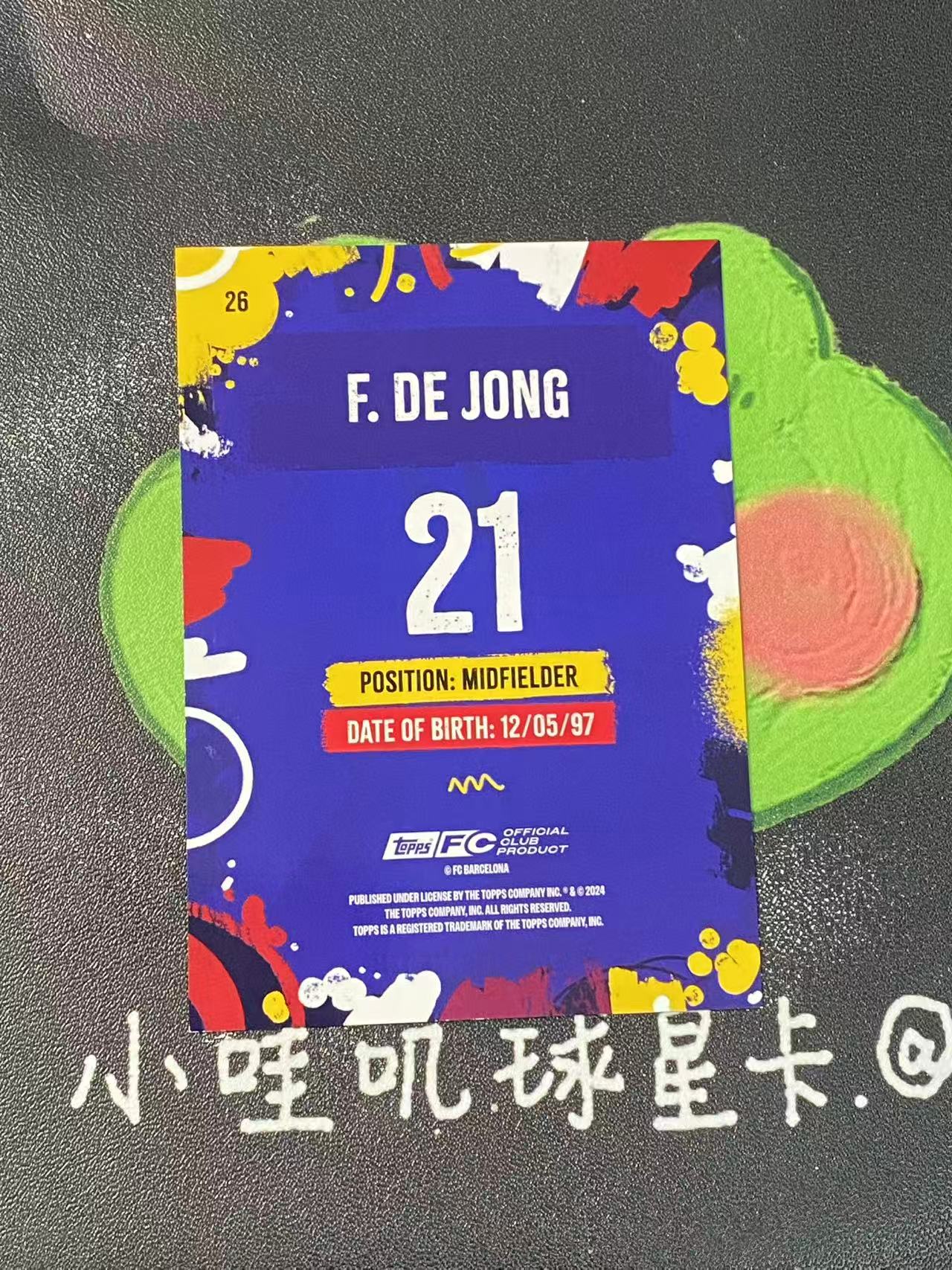 2024 Topps Topps Frenkie de Jong 巴萨队盒 巴塞罗那 德容 250编 微瑕如图【ZYP代拍】BUZZ