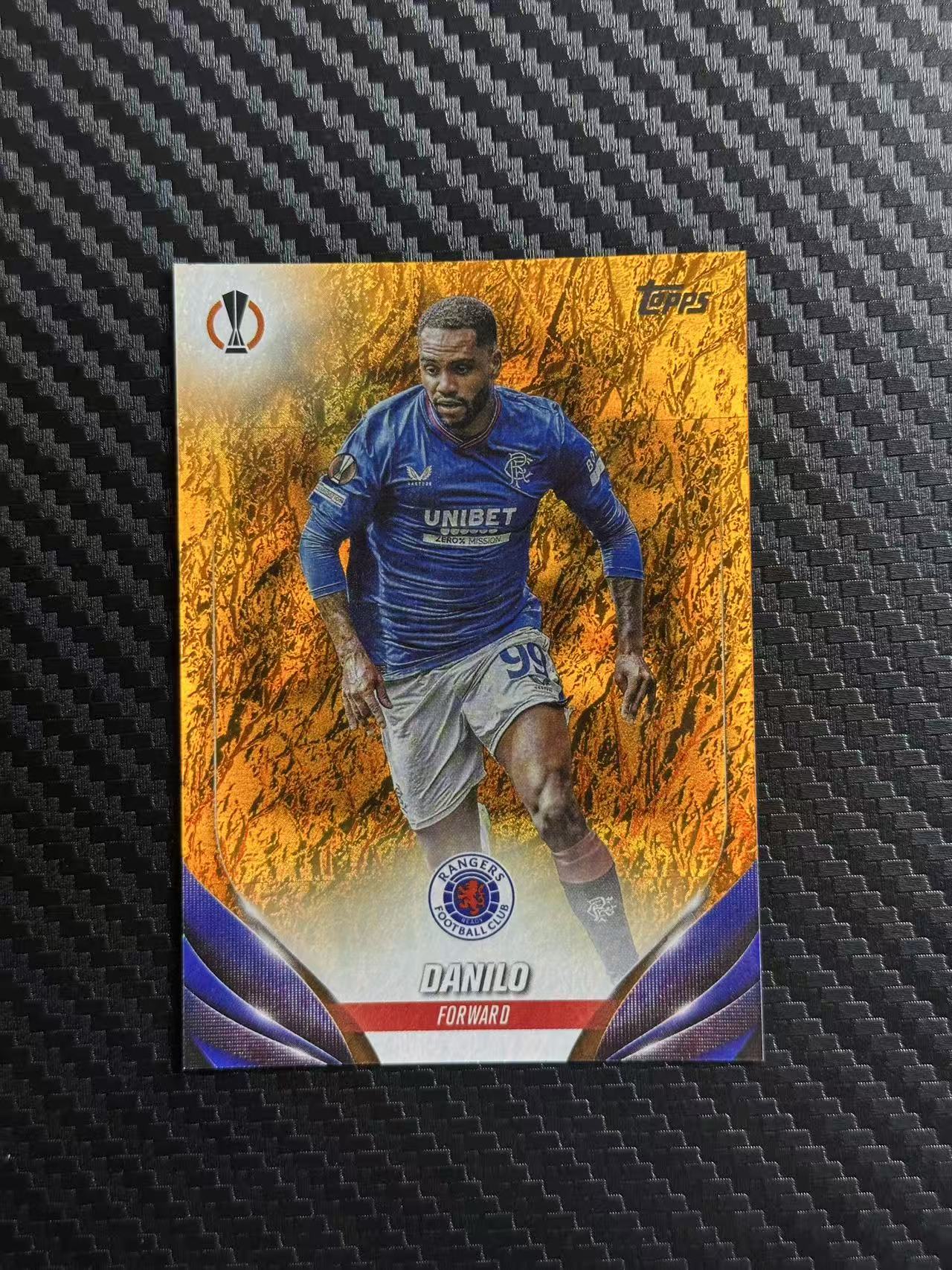 2024 Topps ucc DANILO 欧冠 碧玉 达尼洛 达尼罗 大巴黎 流浪者 25/25编 橙玉折 尾编 卡品如图 拍前看描述