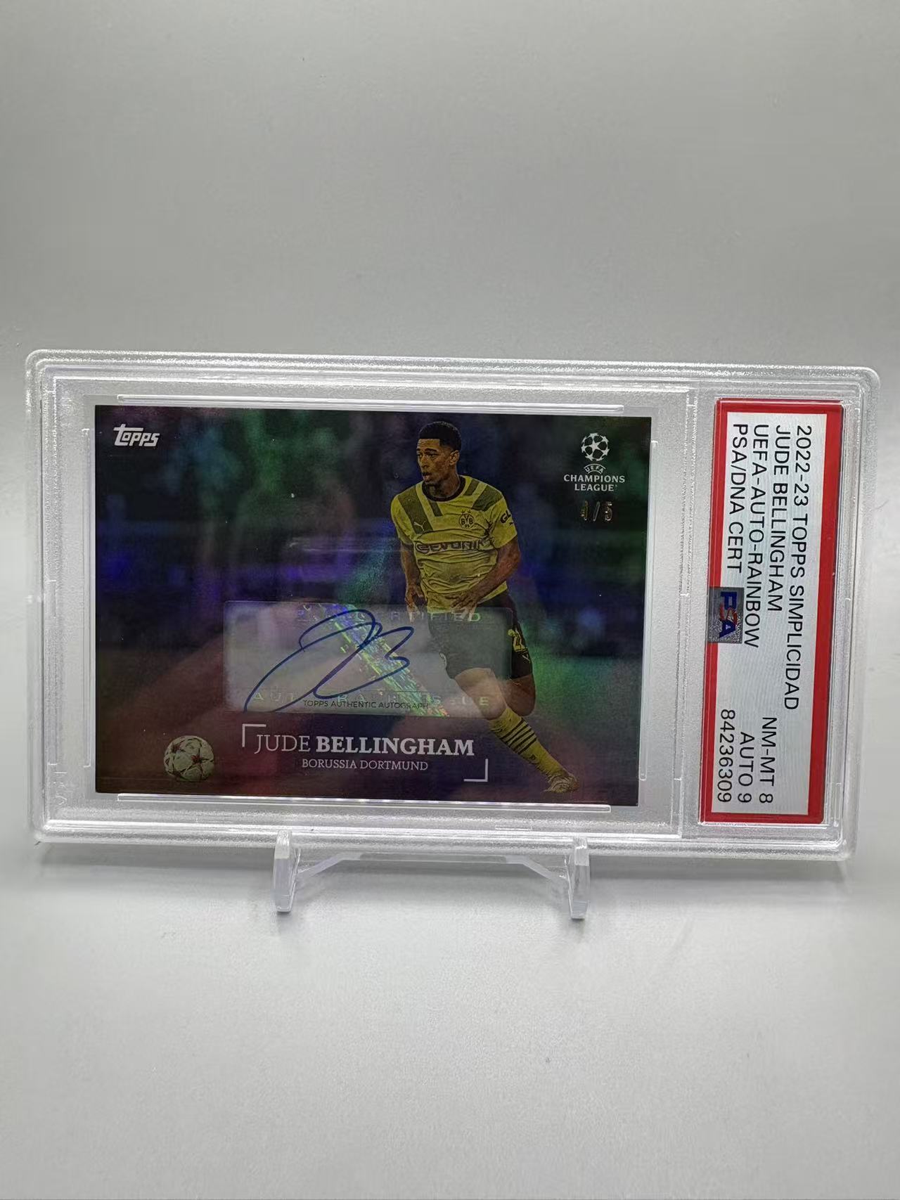 2023 Topps SIMPLICIDAD Jude Bellingham 【灰灰代拍】 极简 祖德 贝林厄姆 /5编 红折 签字 多特蒙德 皇马 菜