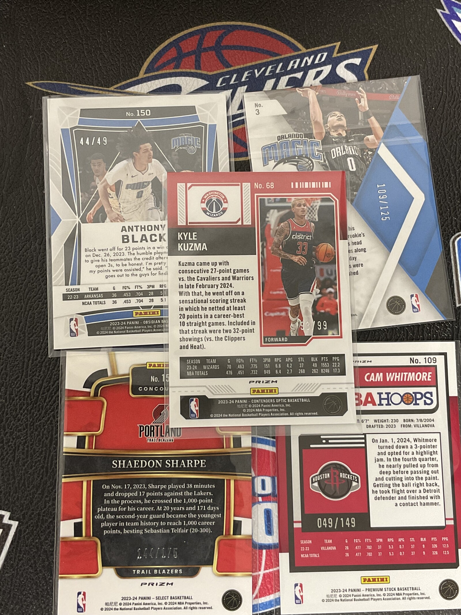 【大树营免费代卖】布莱克 库兹马 夏普 惠特莫尔 5张带编 编号如图 全明星水平 收藏必备 卡品如图 瑕疵如图 #绒11.15