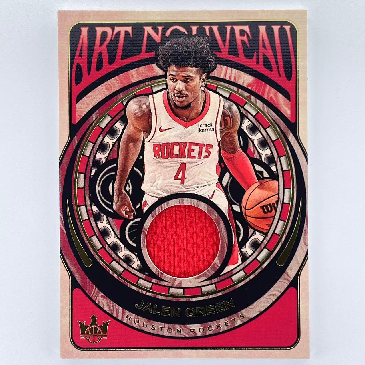 T 2024-25 Panini Court Kings Jalen Green 杰伦 格林 火箭 榜眼秀 上限乔丹下限科比 油画 球衣物料 Art Nouveau 轻印如图 BM034