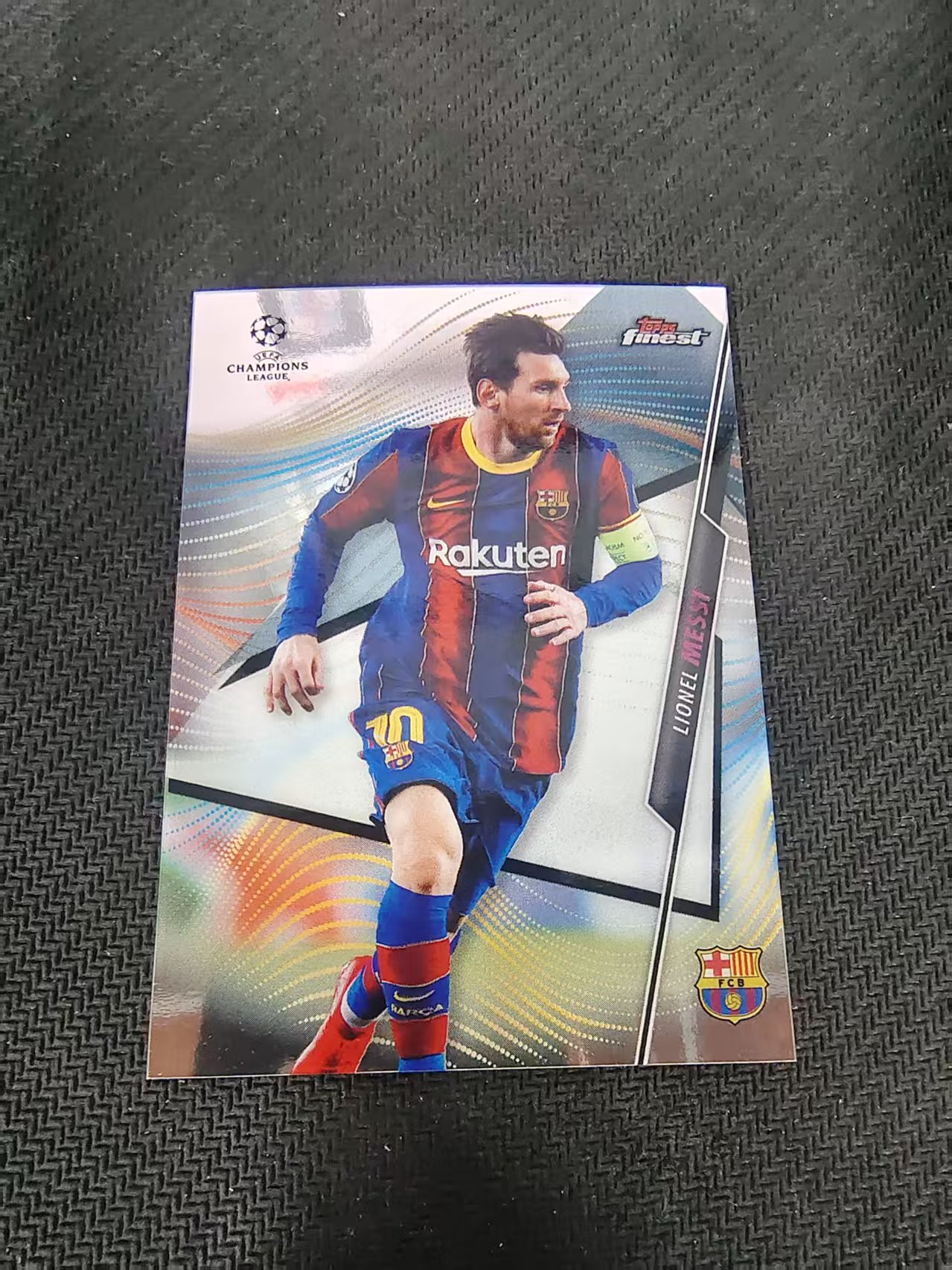 【可合并,不累计】2021 Topps Finest Lionel Messi 巴塞罗那 巴萨 梅老板 利昂内尔 梅西 划痕 边角瑕疵 #100