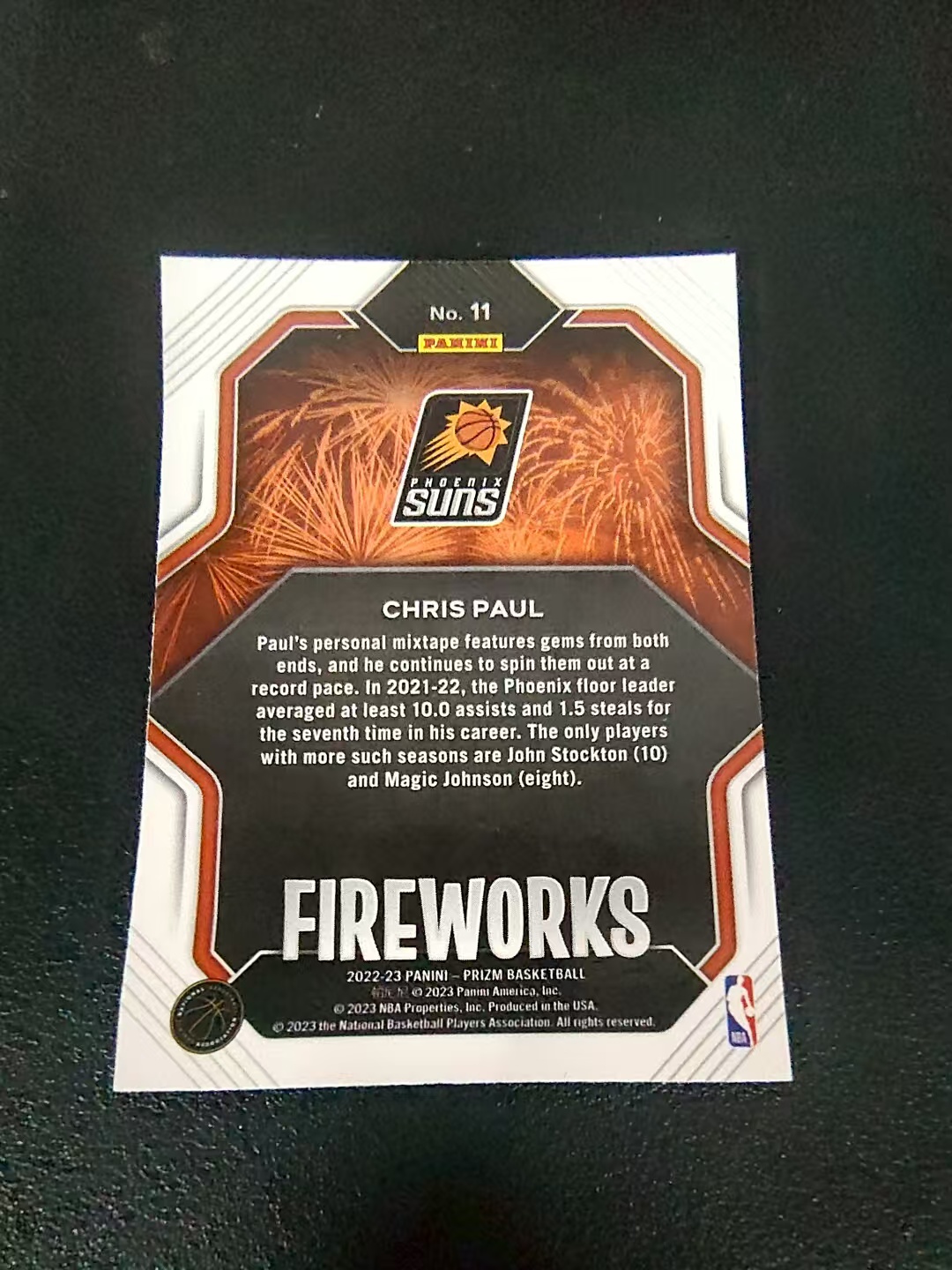 【可合并,不累计】2022-23 Panini Prizm Chris Paul 克里斯 保罗 CP3 烟花特卡 PZ 划痕 边角微瑕 介意勿拍 #11