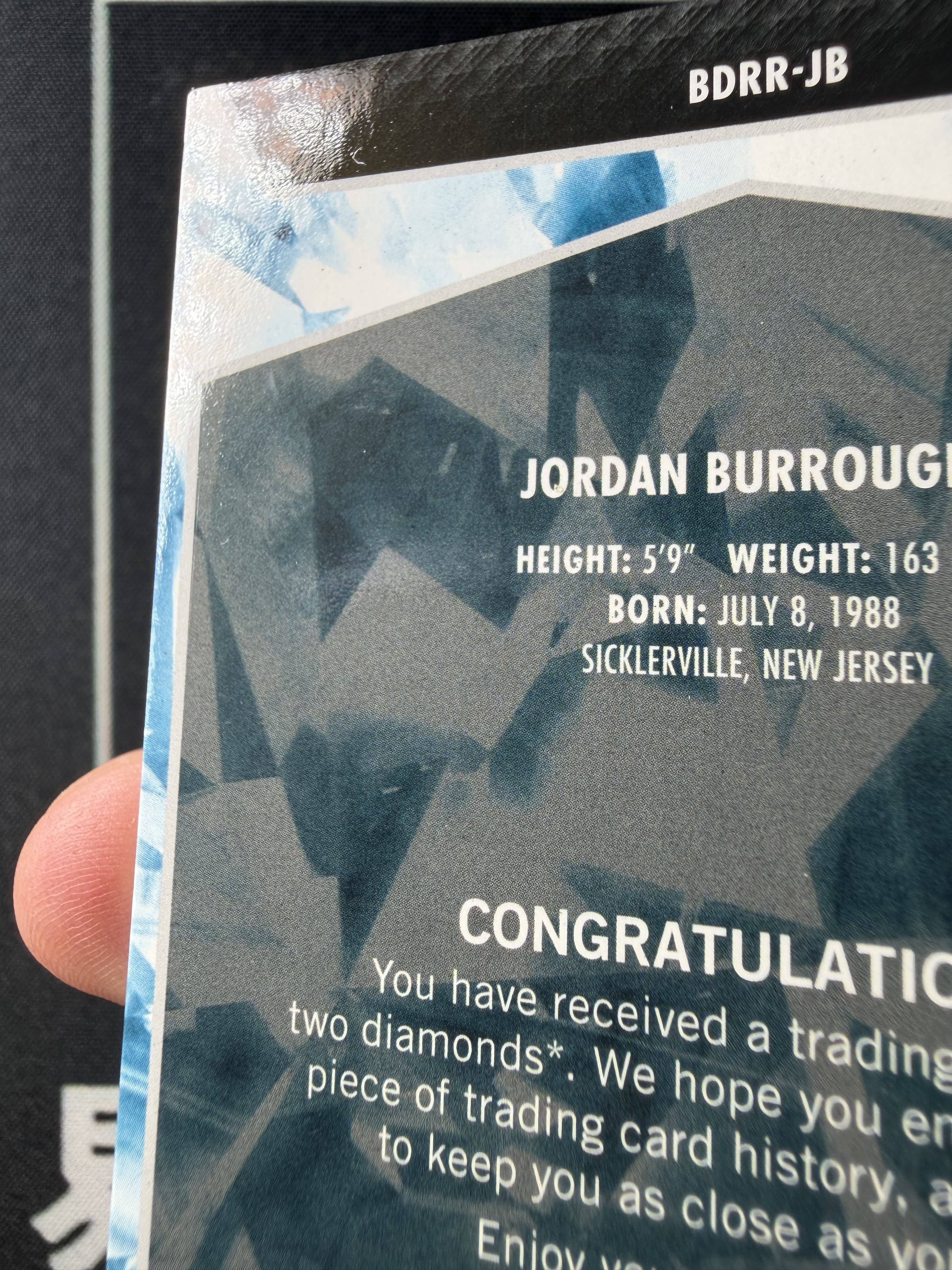 【易文拍卖 超级回款】2024 Upper Deck Goodwin 古德温 JORDAN BURROUGHS 摔跤 乔丹 巴勒斯 19/99编 黑钻特卡 双钻物料 黑钻 大比例 #Kaede