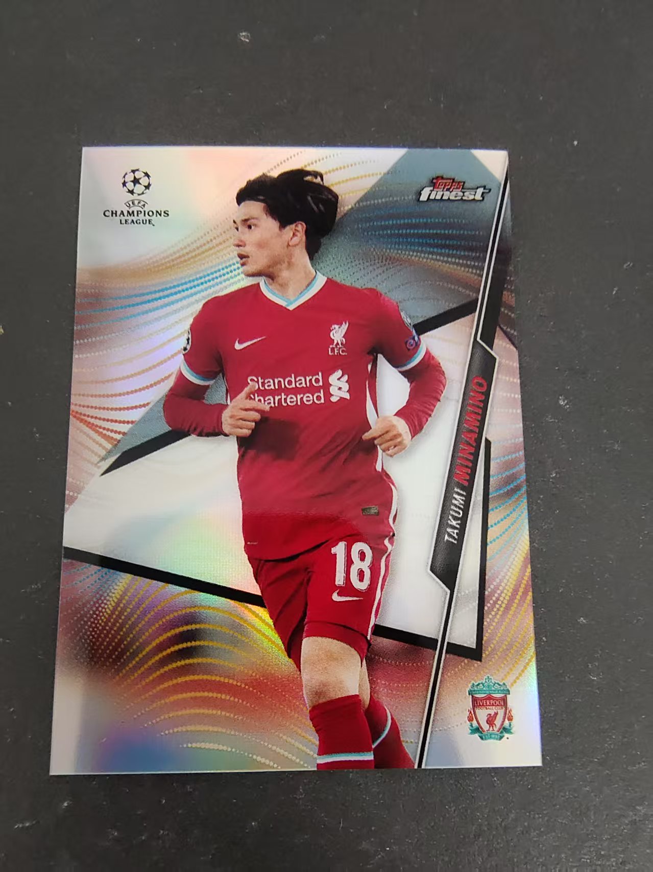 【可合并,不累计】2021 Topps Finest Takumi Minamino 南野拓实 利物浦 欧冠 银折 #37