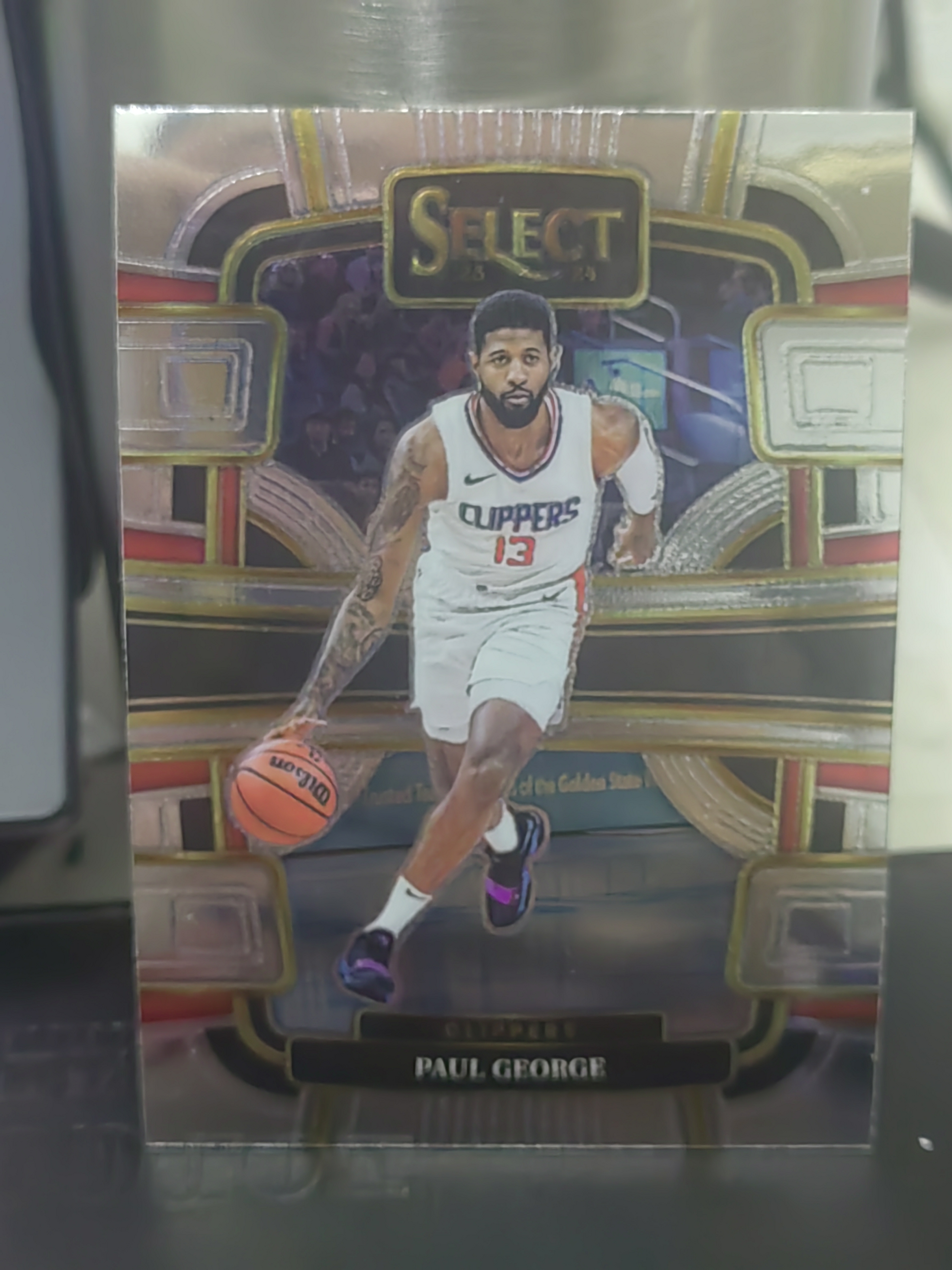 2023-24 Panini Select Paul George Select 保罗 乔治 快船 第一张  篮 白边白角 不保卡品 卡品如图