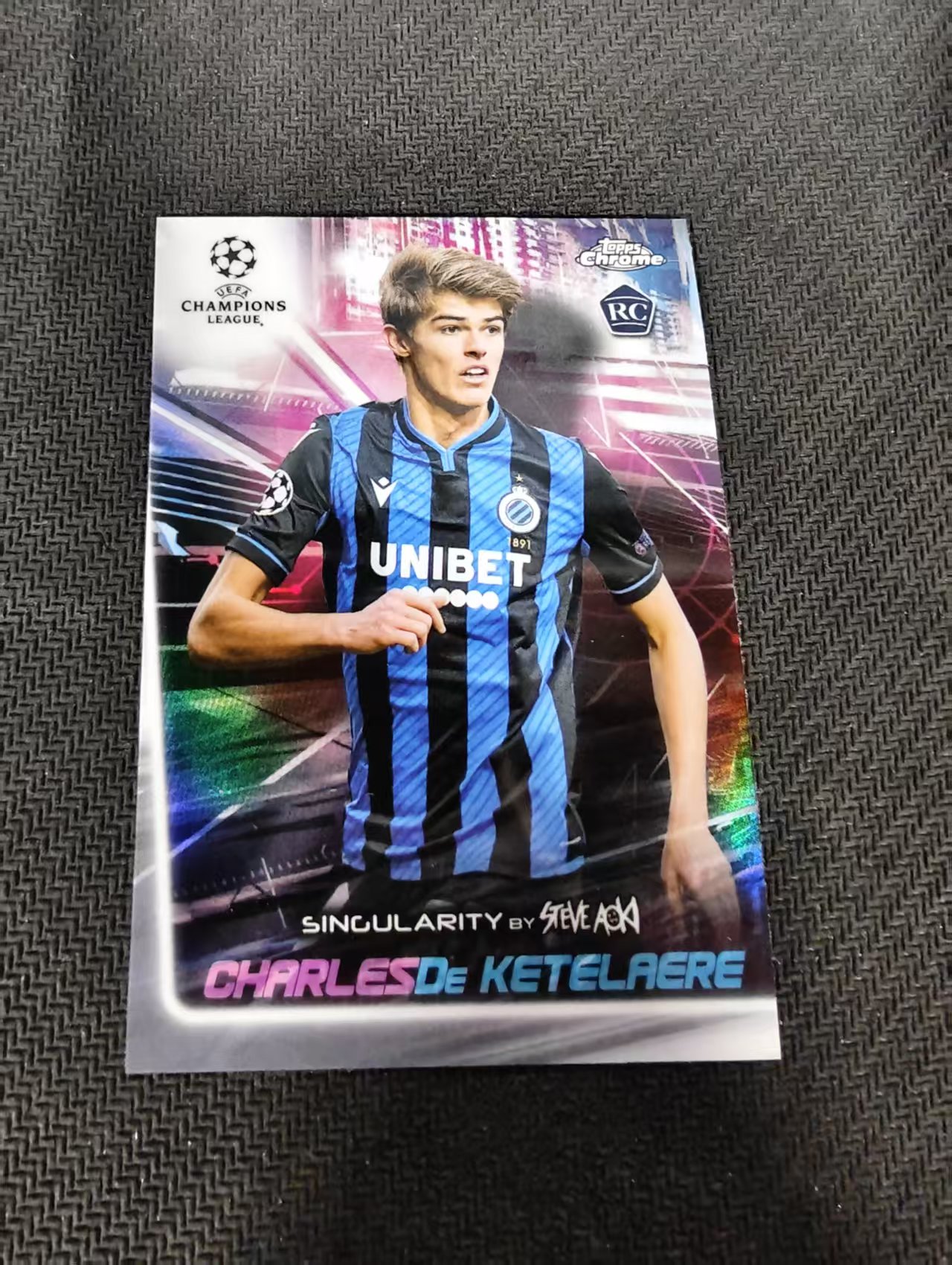 【可合并,不累计】2021 Topps Chrome charles de ketelaere 布鲁日 德凯特莱尔 德凯特拉雷 新秀 欧冠 银折 划痕 边角瑕疵