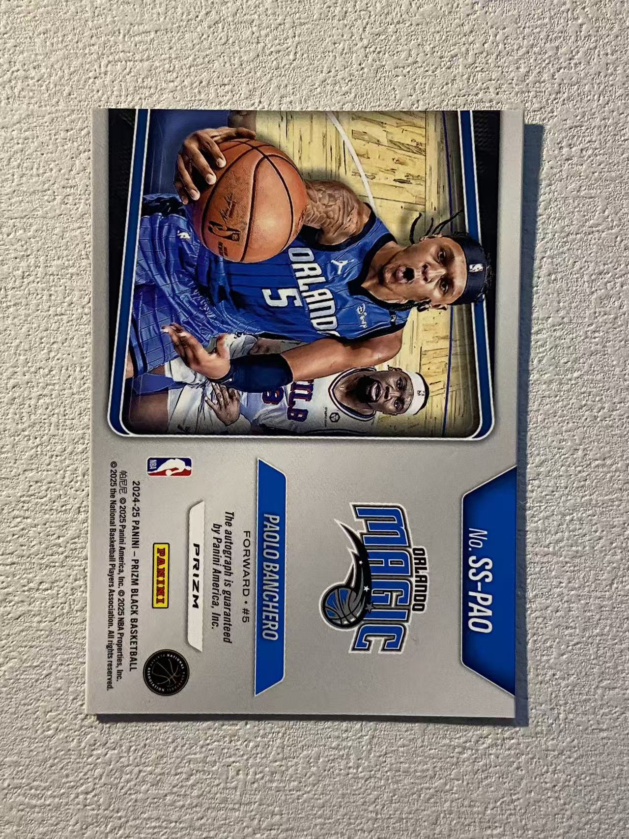 2024-25 Panini Prizm Black Paolo Banchero pz 魔术 保罗 班凯罗 班切罗 签字 银折 折射 收藏必备