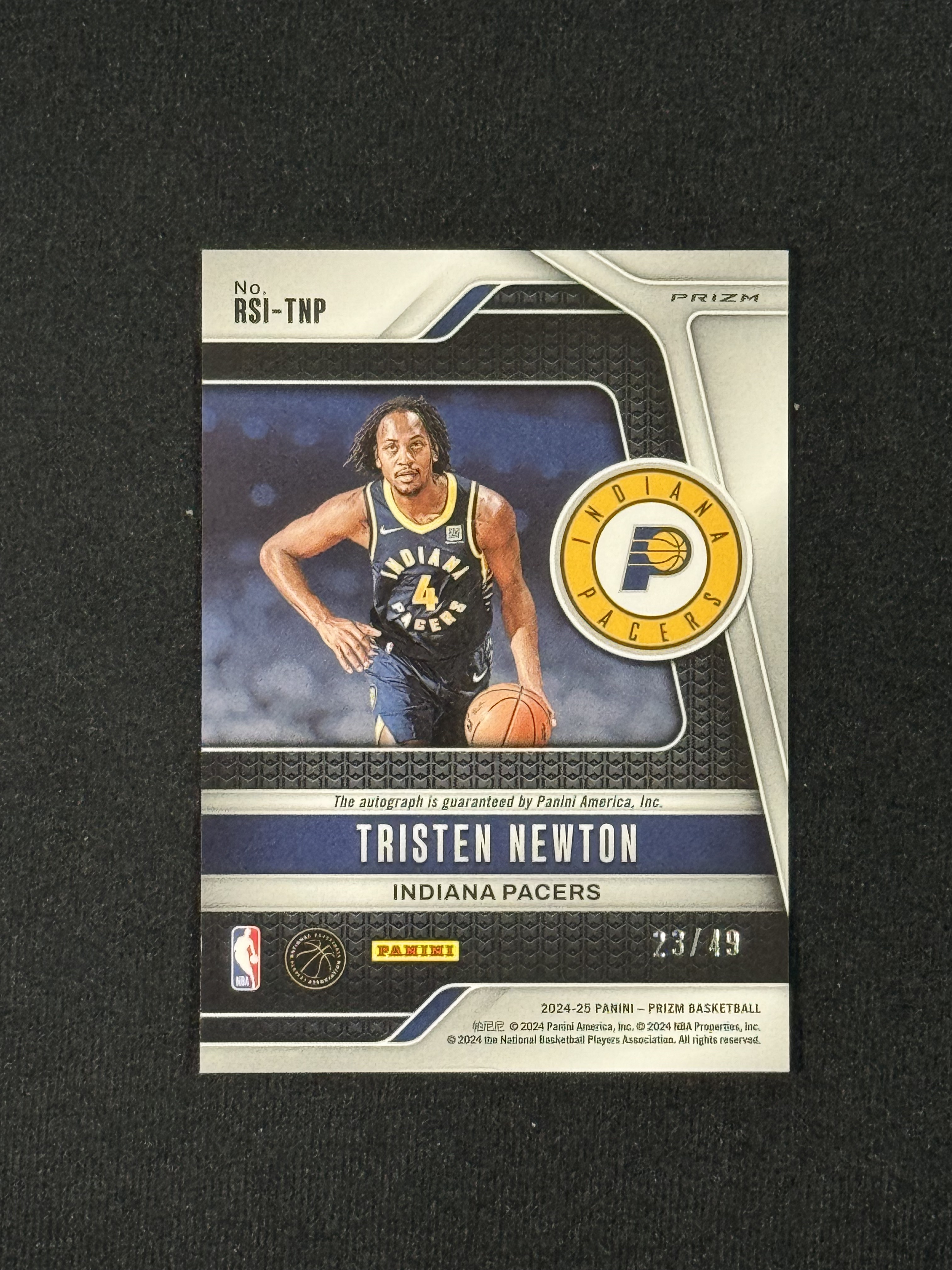 2024-25 Panini Prizm Tristen Newton RC 【扎克代卖】Pz 步行者 特里斯坦 牛顿 49编 实卡好看 瑕疵如图 福盒 猪脚饭