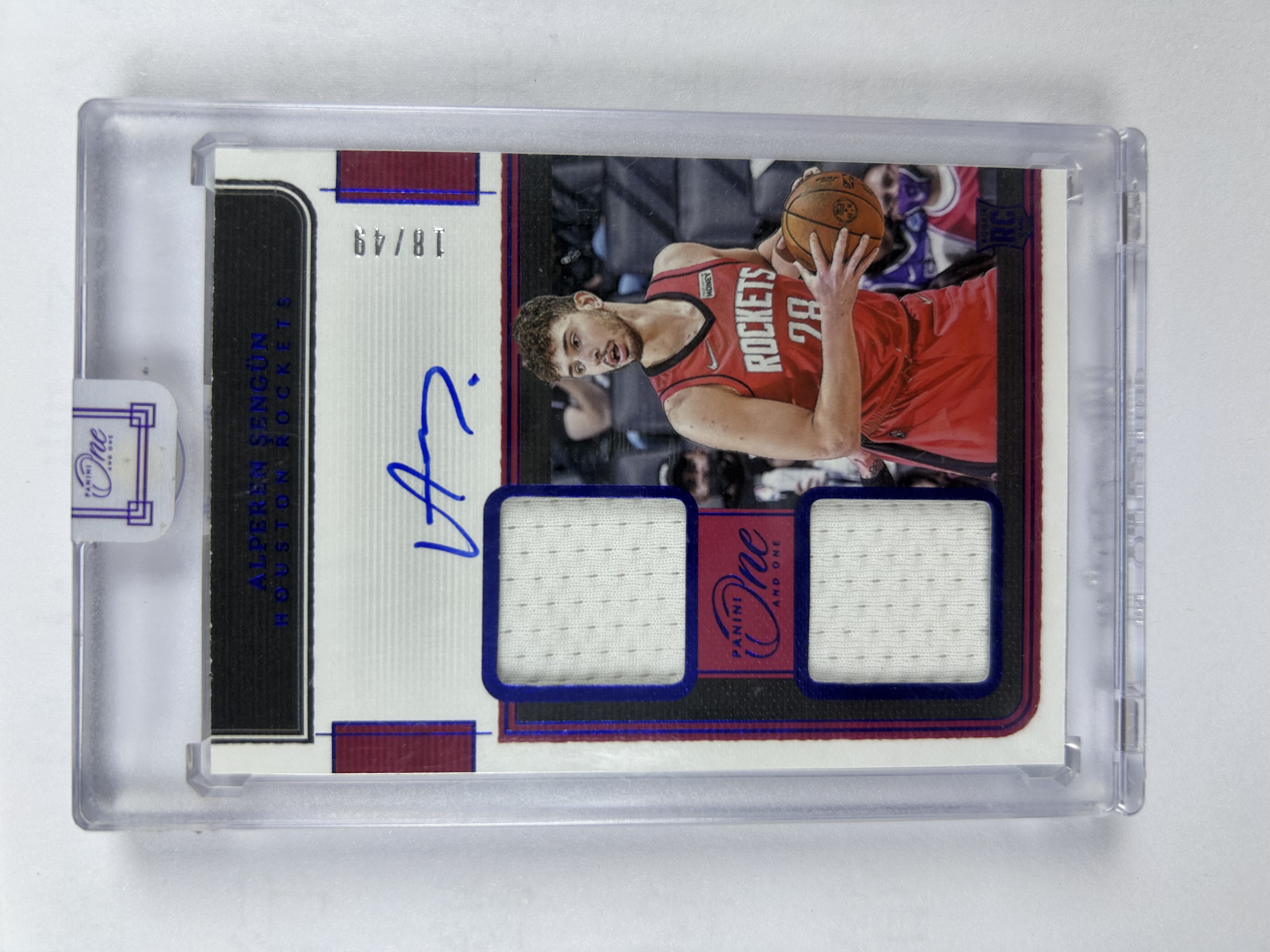 2021-22 Panini One and One Alperen Sengun 阿尔佩伦 申京 one 卡签 签字 带编 双窗物料 物料 原封转 18/49编 49编
