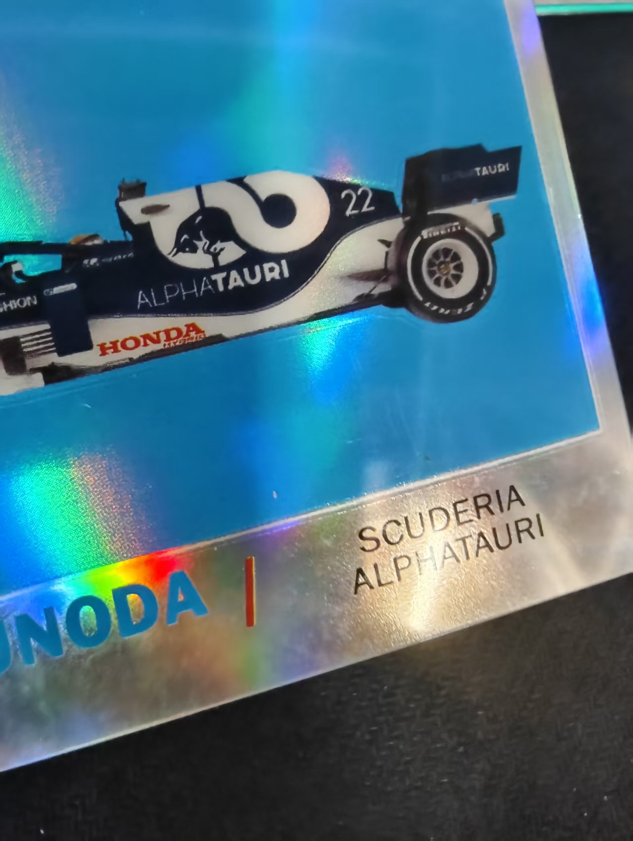 2021 Topps Chrome Yuki Tsunoda RC F1 方程式赛车 红牛二队 角田裕毅 新秀 银折 F1 划痕 边角瑕疵 #YT