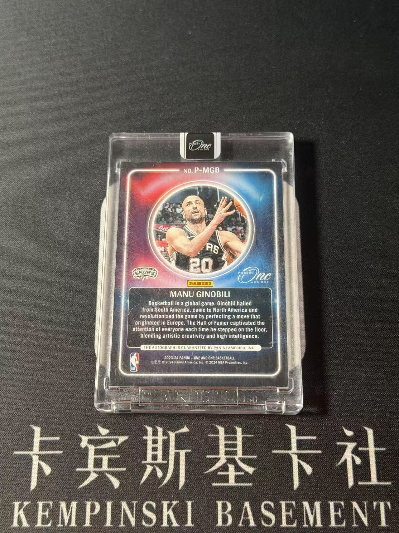 2023-24 Panini One and One Manu Ginobili 【卡宾】马努 吉诺比利 马刺 妖刀 GDP组合 名宿 ONE 35编 PRESENTING 卡签 原封砖 7哥