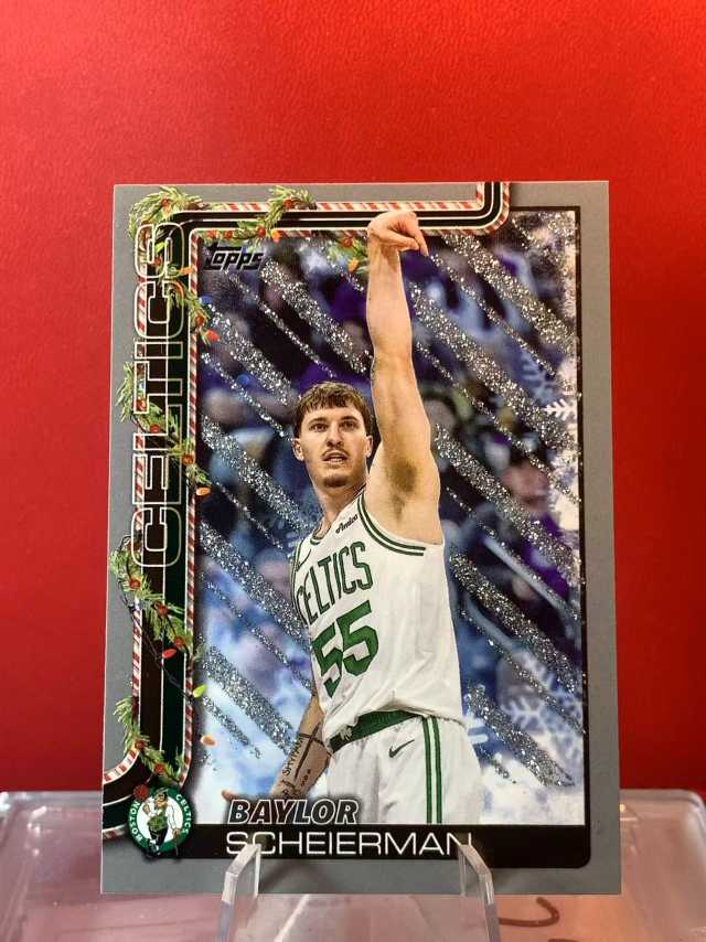 （老末精品代拍)2025 Topps Chrome Baylor Scheierman  凯尔特人 贝勒 沙伊尔曼  粉平行 风沙折 顺丰寄付X12