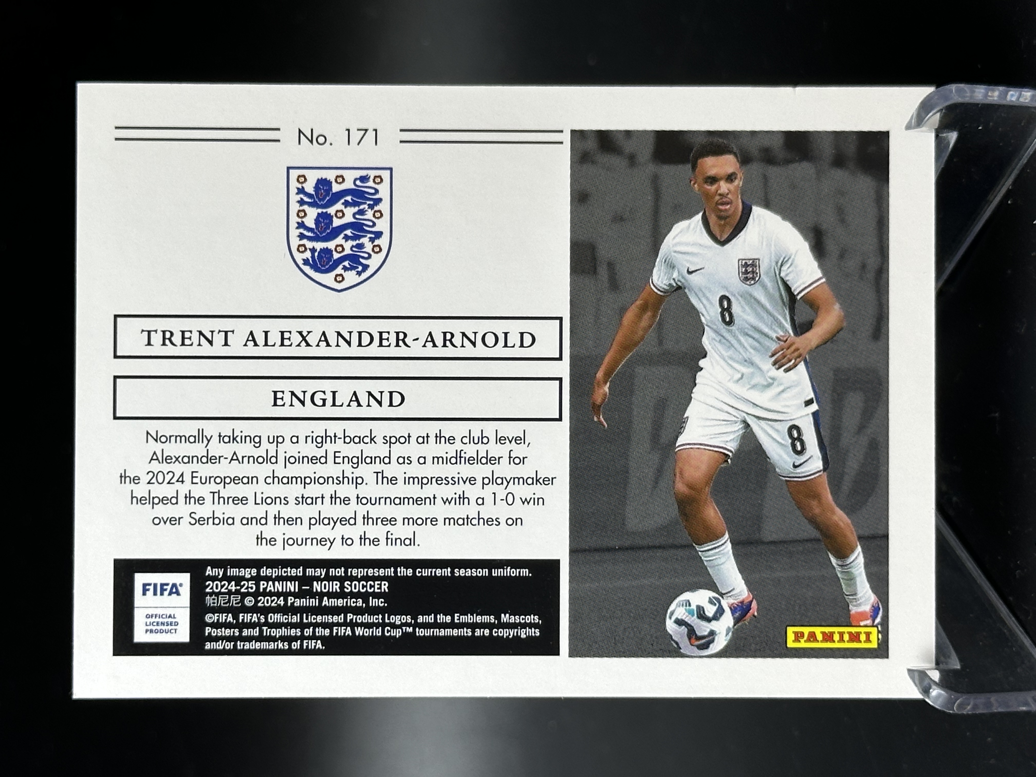 2024-25 Panini Noir Trent Alexander Arnold 【小黄拍卖】诺尔 阿诺德 英格兰 皇马 base 19/49编「汉堡王」