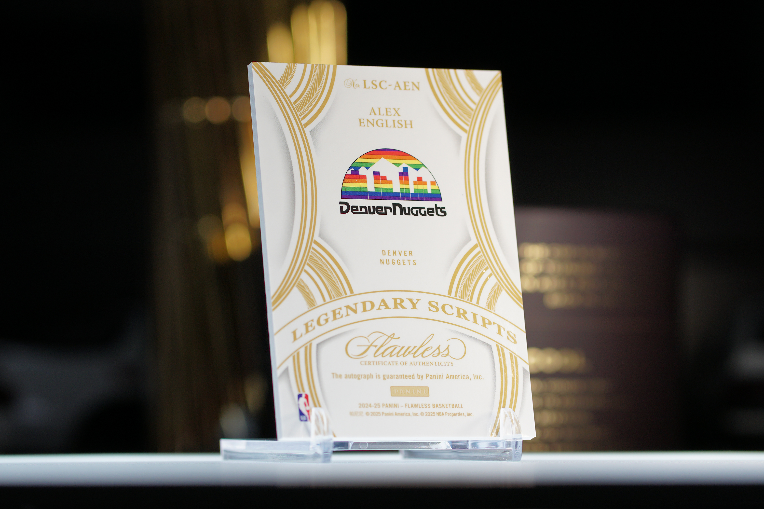 2024-25 Panini Flawless Alex English #LSC-AEN 手提 丹佛掘金 英格利什 15编 Legend 传奇签 签字 卡签 红版 传奇巨星
