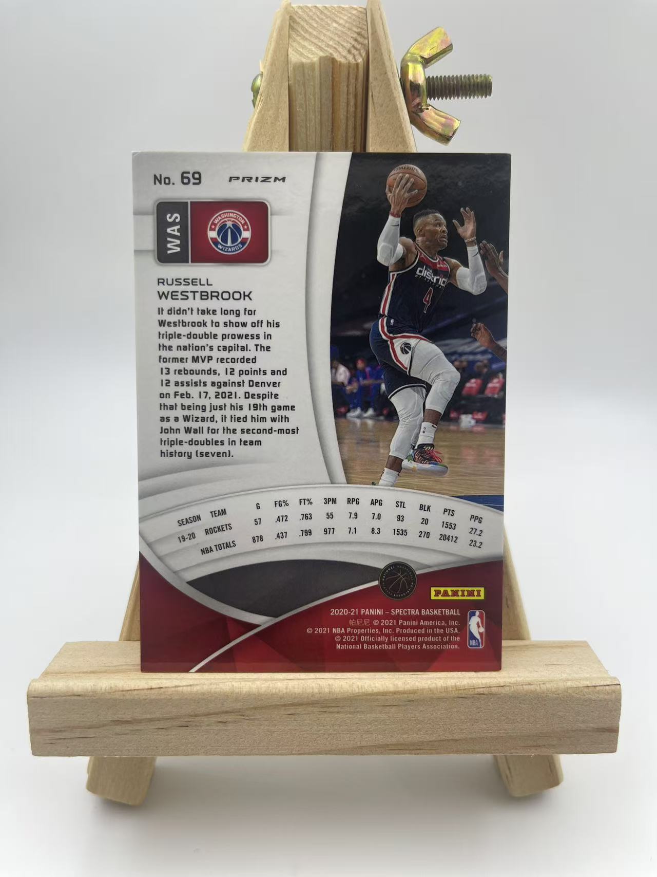 2020-21 Panini Spectra Russell Westbrook 拉塞尔 威斯布鲁克 威少 光谱 折射