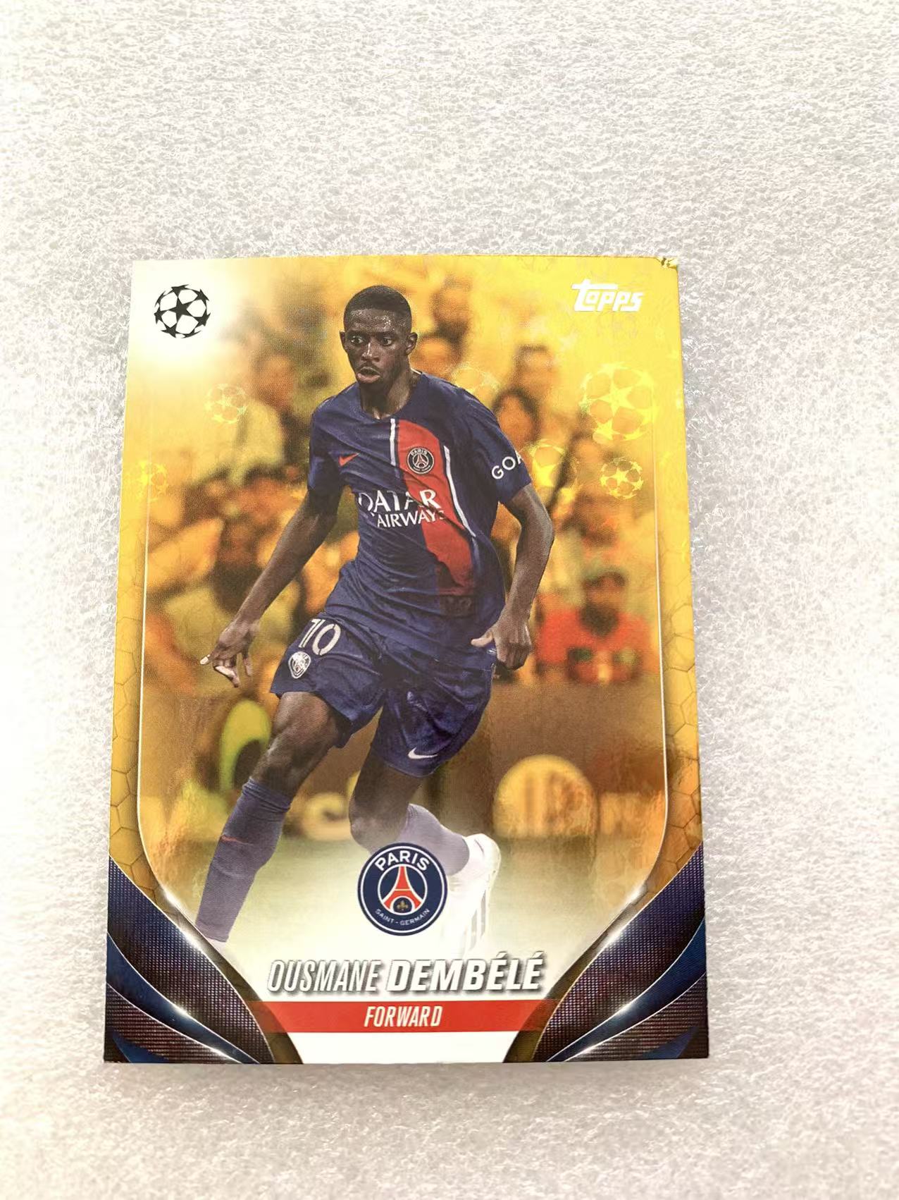 2024 Topps UCC Ousmane Dembélé 欧冠 UCC 巴黎圣日耳曼 巴塞罗那 登贝莱 球球折 金球奖 折射 瑕疵如图