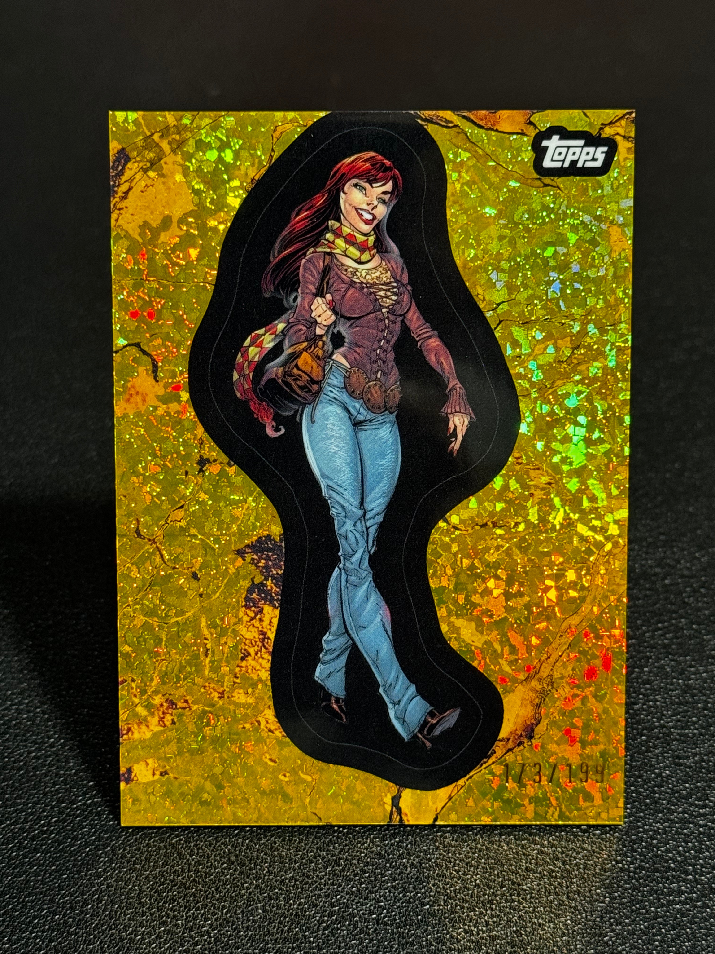 2025 Topps Marvel (MCU) Comic Book Heroes 1975 黄金年代 漫威 金折 碎闪折 199编 Mary Jane 玛丽简 #80 LWDG