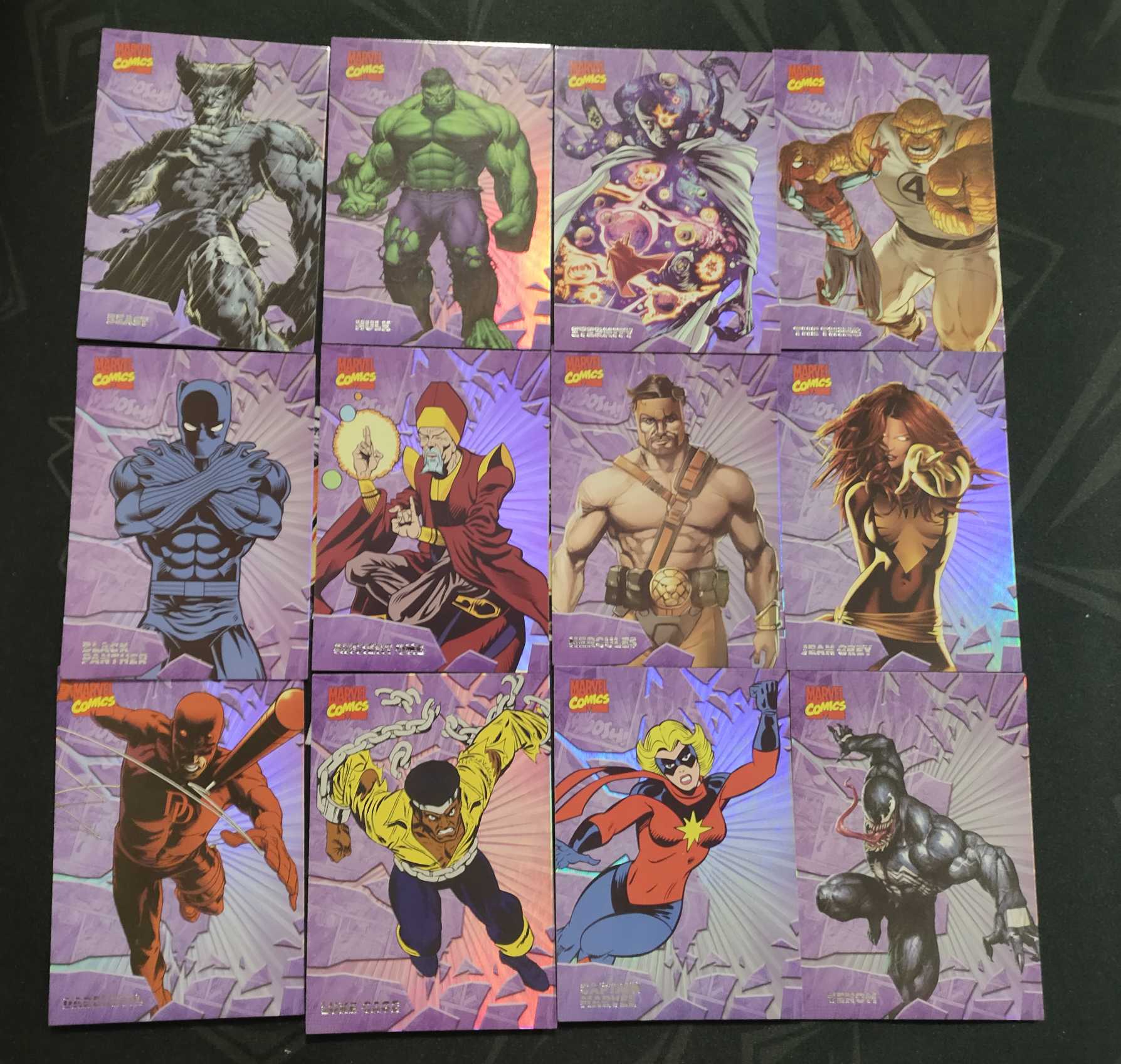 2024 FINDING CARD Marvel (MCU) 寻卡 VENOM 毒液 JEAN GREY 琴格雷 等12张 紫平行 寻找独角兽 漫威 演变 超凡破境人物卡 大帝