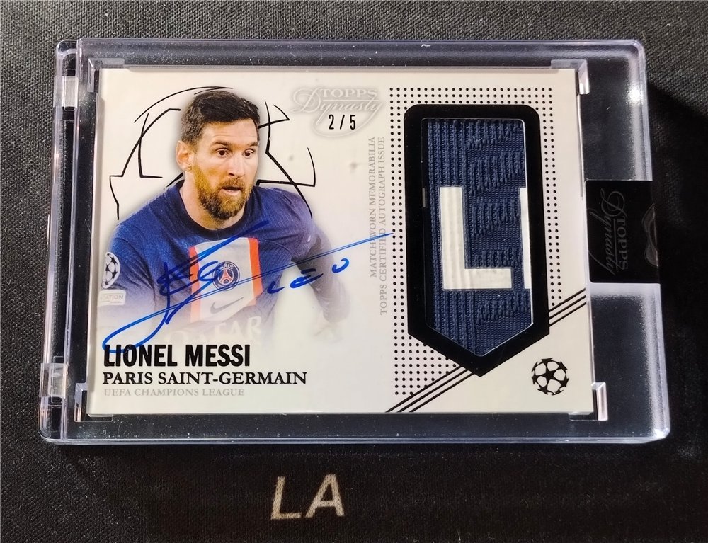 【LA拍卖精品】23-24 Topps Dynasty Lionel Messi 王朝 法甲 巴黎圣日尔曼 利昂内尔 梅西 梅球王 横版 双色 ...