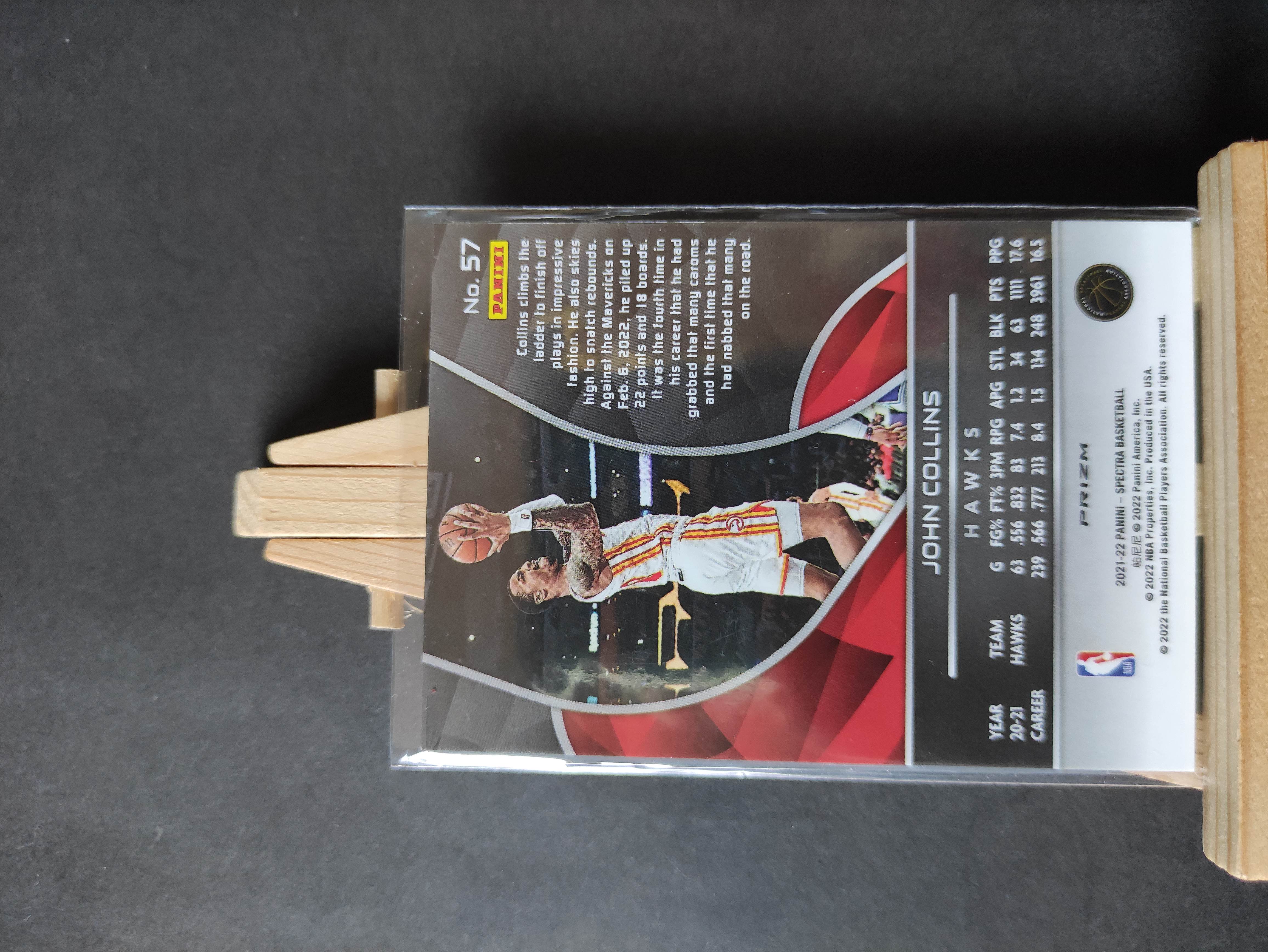 2021-22 Panini Spectra John Collins 【进击卡社】光谱系列 折射 老鹰 约翰 科林斯 专收必备