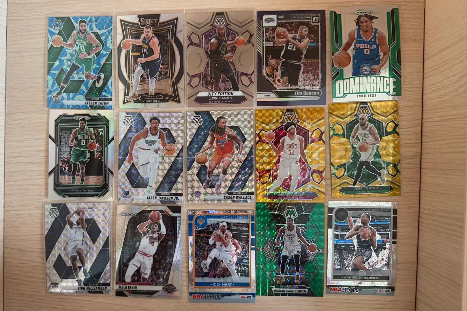 多年份 多系列 塔图姆/约基奇/勒布朗詹姆斯/邓肯/马克西/锡安等15张折射base 银折 蓝马赛克折 各种折 lot 打包 不保卡品【LUO】