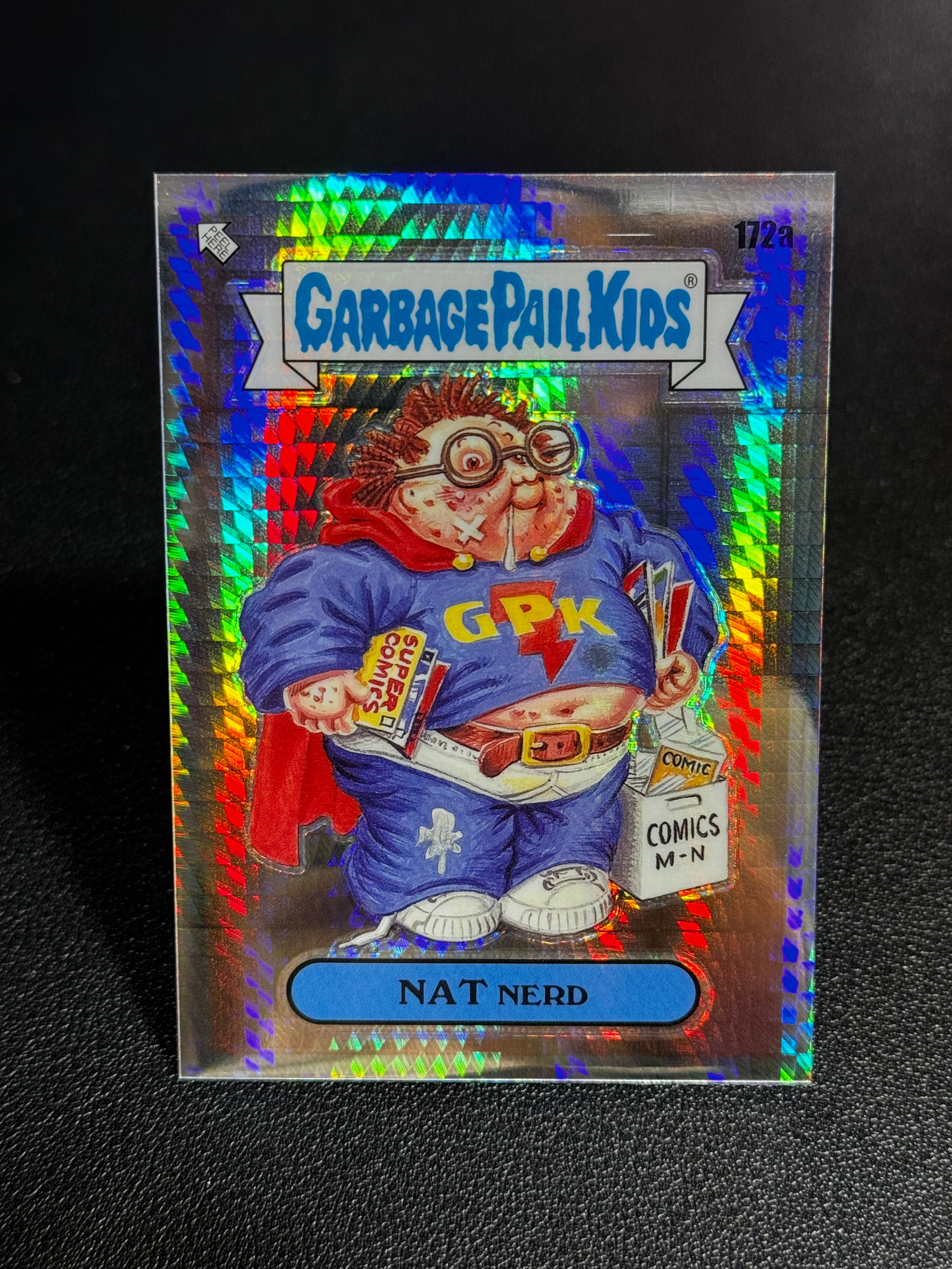 2022 Topps Garbage Pail Kids 垃圾桶小子 GPK Chrome 银折 棱镜折 199编 Nat Nerd LWWF