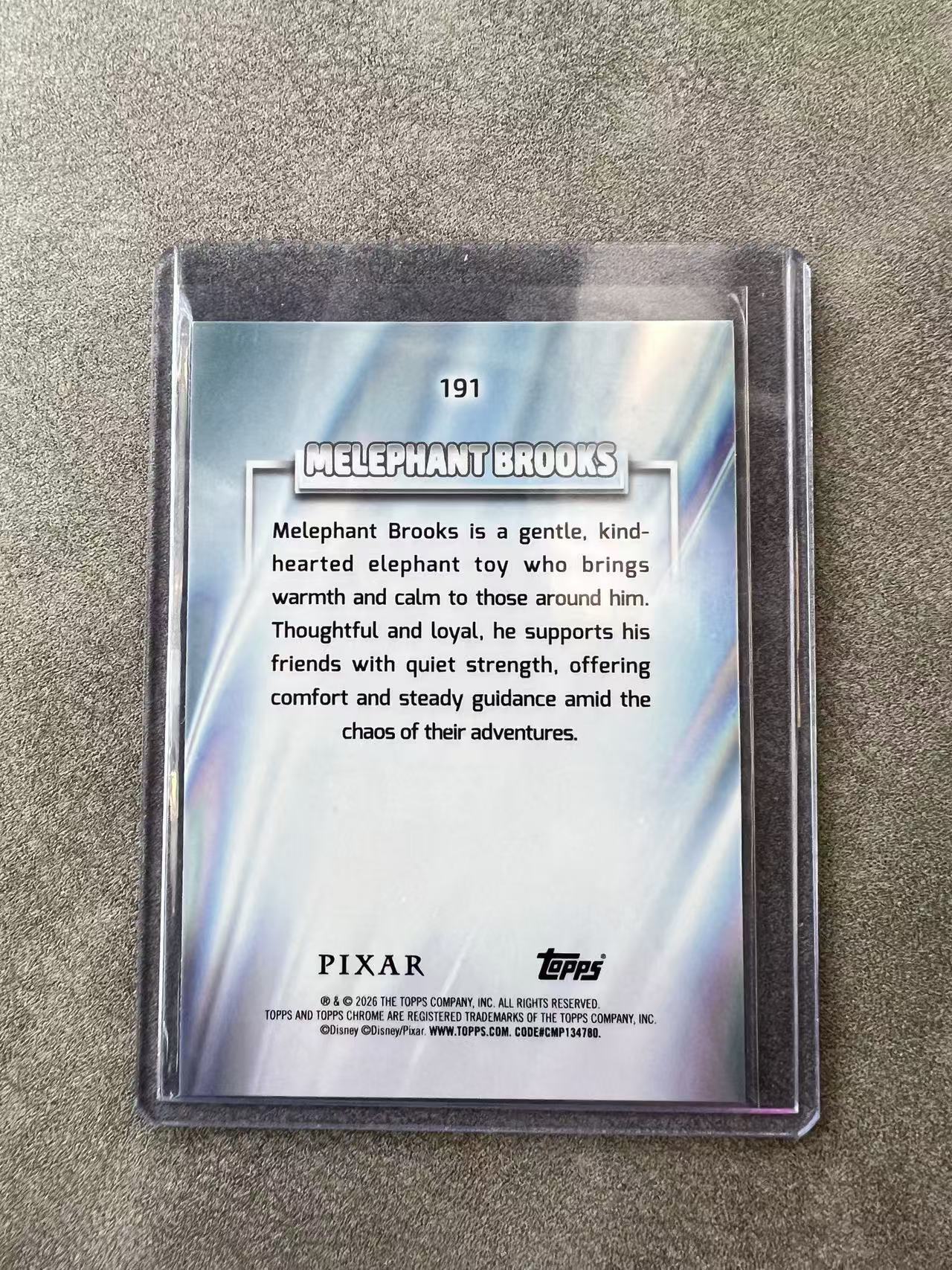 8137【330球星卡实体店代卖】2026 Topps Chrome TC Disney 迪斯尼 MELEPHANT BROOKS 大象布鲁克斯 碎闪特卡 79/150编 蓝碎点折 (UK23)