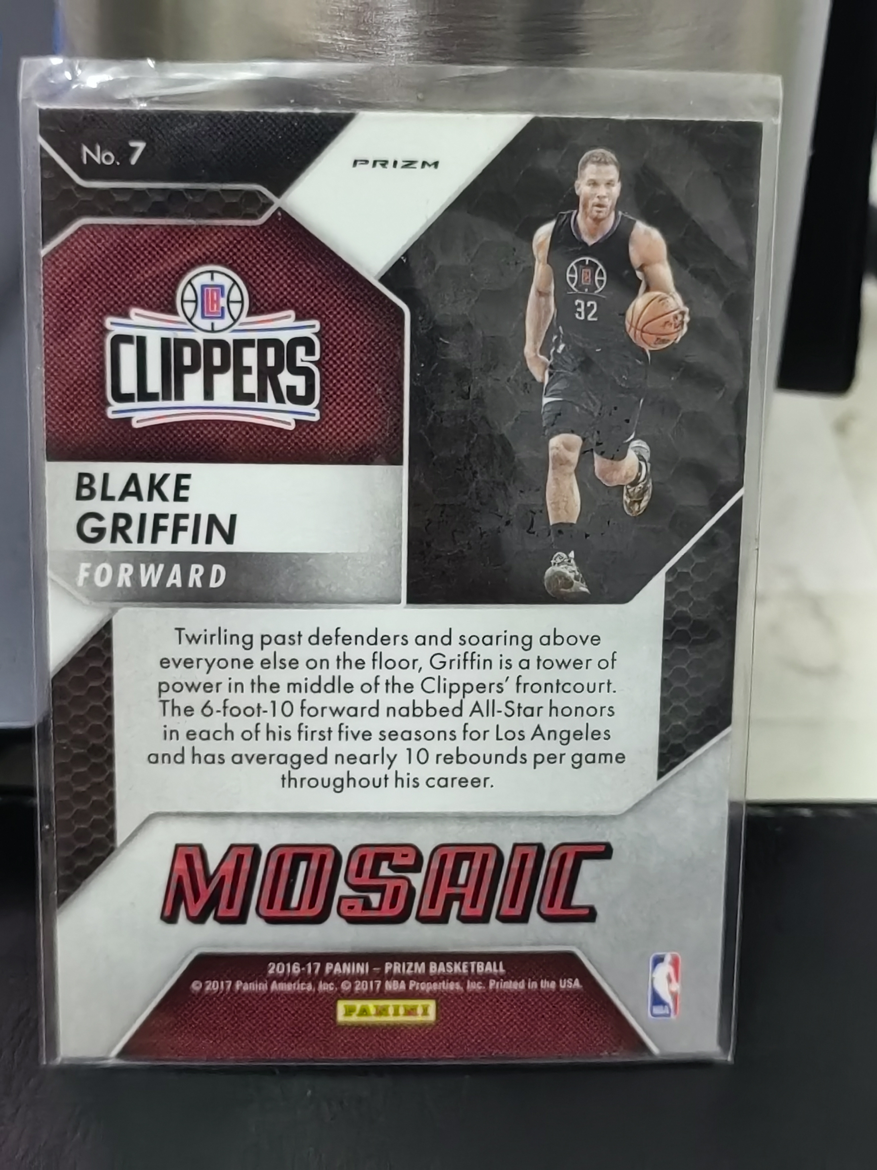 2016-17 Panini Prizm Blake Griffin PZ 布雷克格里芬 快船 格子折 篮 白边白角 不保卡品 卡品如图
