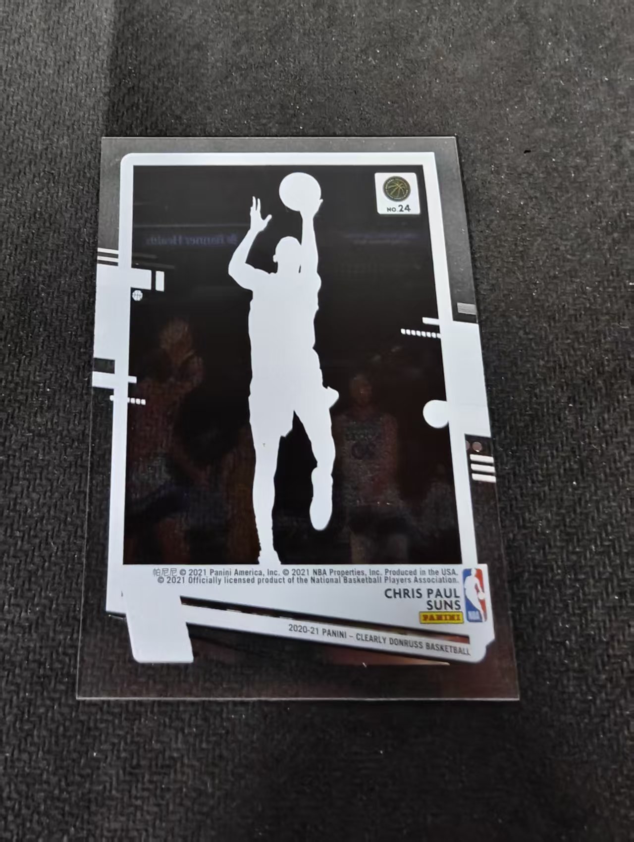 2020-21 Panini Clearly Donruss CHRIS PAUL 克里斯 保罗 CP3 太阳 杜蕾斯 胶片 划痕 边角瑕疵 #24