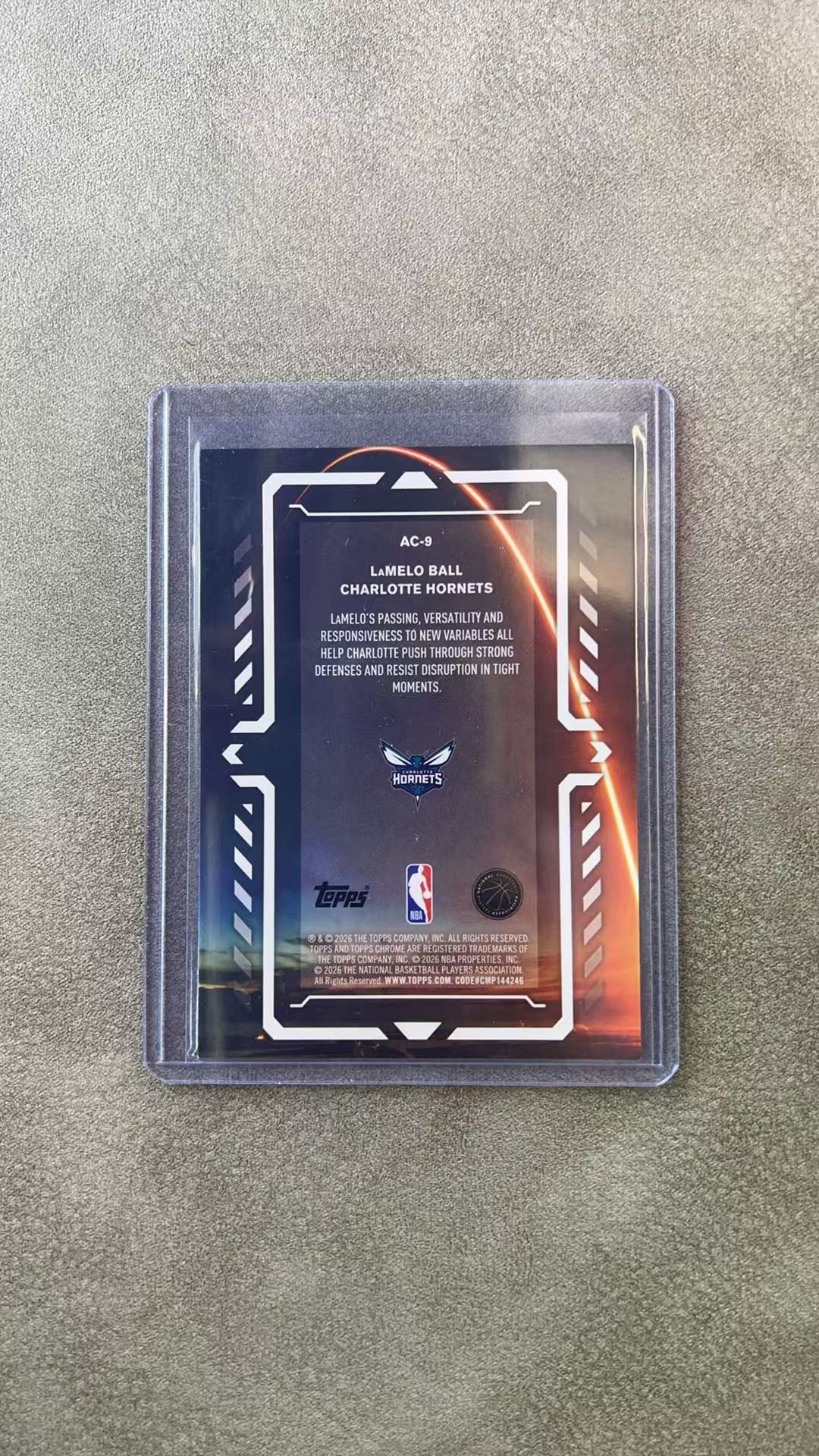 1244【330球星卡实体店代卖】2026 TOPPS Chrome Update TCU Lamelo Ball 拉梅洛鲍尔 三球 黄蜂 催化剂 蓝折 106/150编 仅顺丰寄付(UK23)