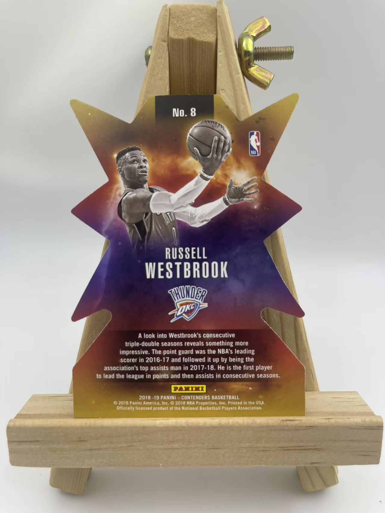 2018-19 Panini Contenders Russell Westbrook 雷霆 威斯布鲁克 威少 特卡 圣诞树 折射 点点折 实卡超帅!